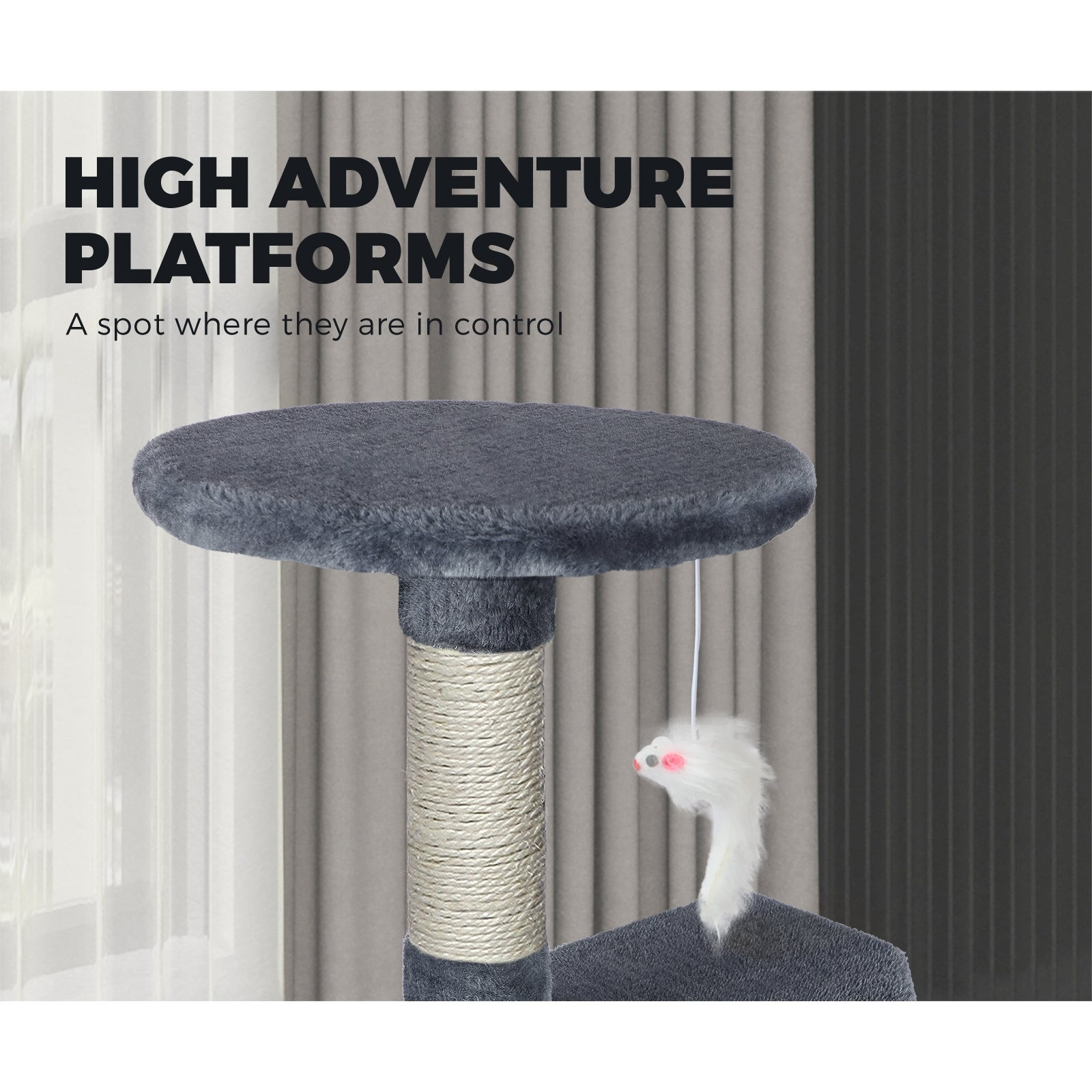 120cm Cat Trees Scratching Post Scratcher Tower Condo House Climber Tree - Sunyee