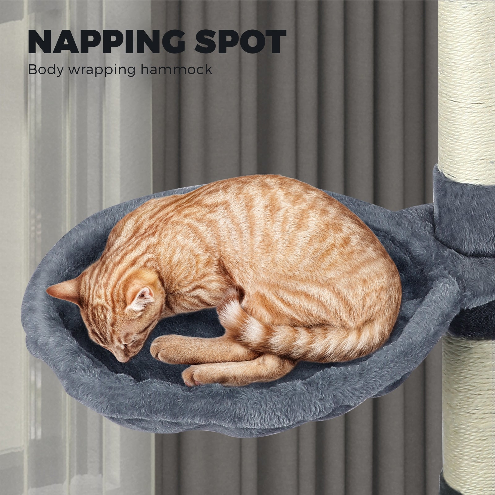 120cm Cat Trees Scratching Post Scratcher Tower Condo House Climber Tree - Sunyee