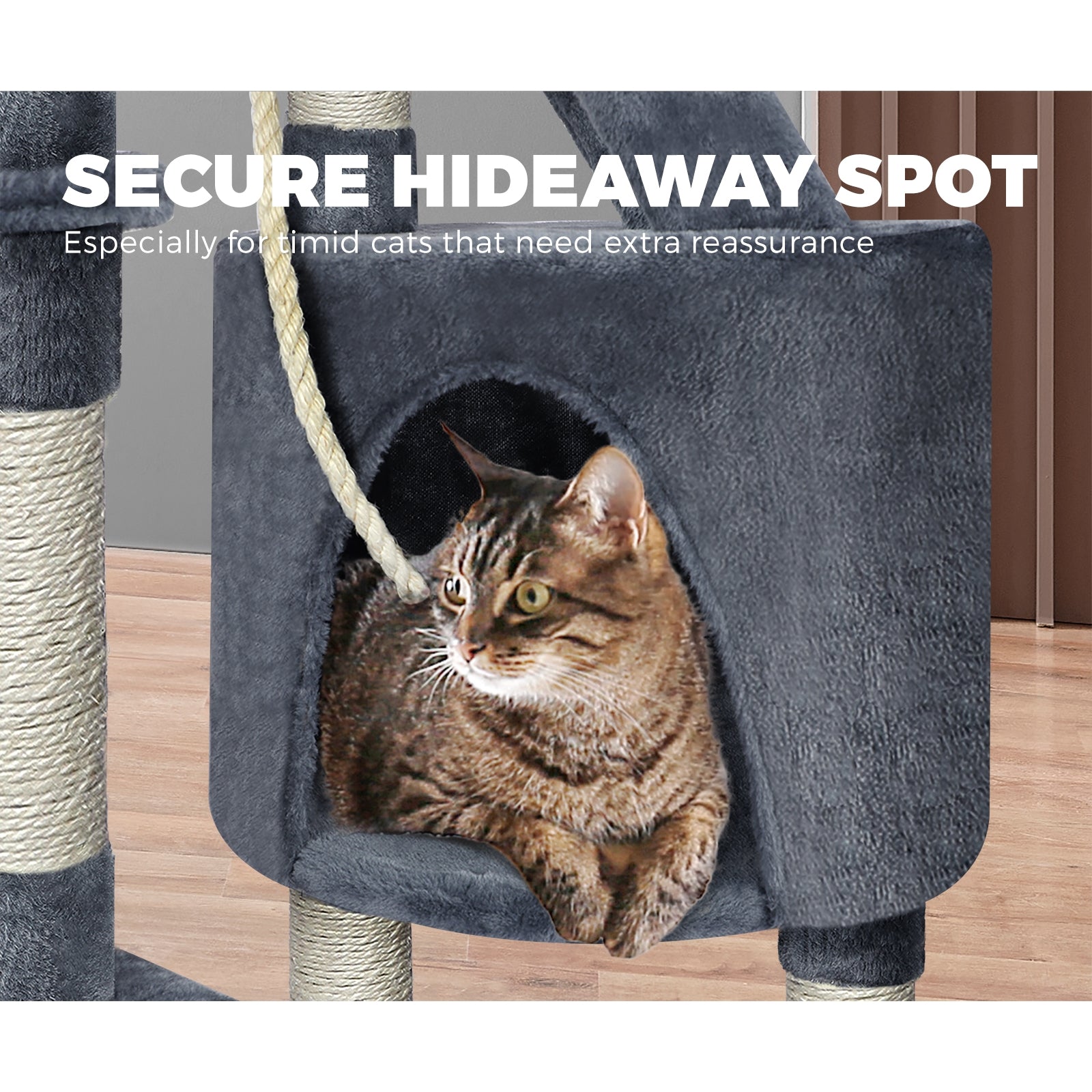 120cm Cat Trees Scratching Post Scratcher Tower Condo House Climber Tree - Sunyee