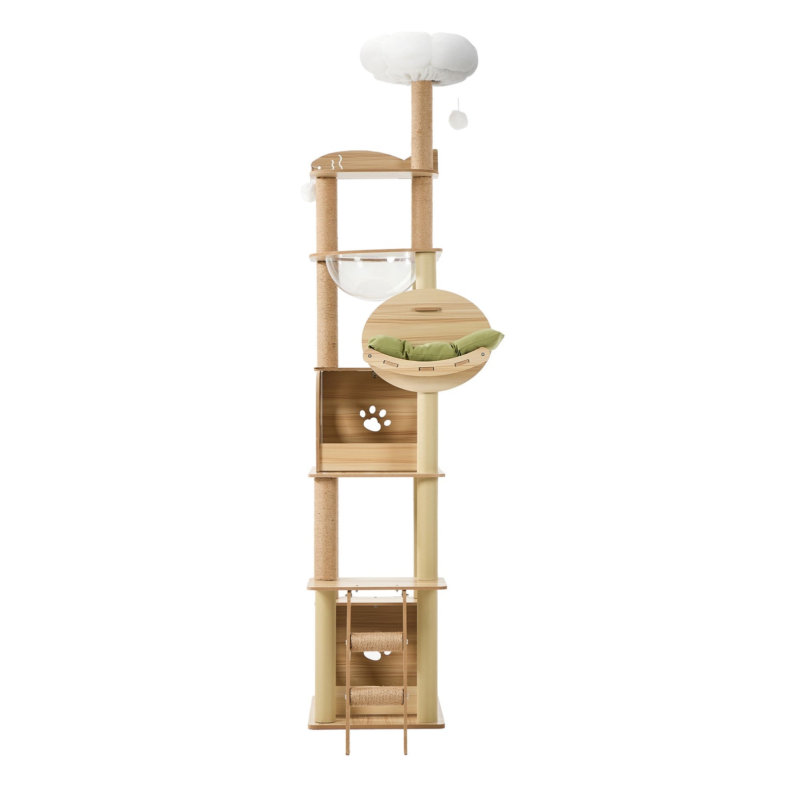 Alopet Cat Tree Tower Scratching Post Scratcher Condo House Bed Furniture 203cm