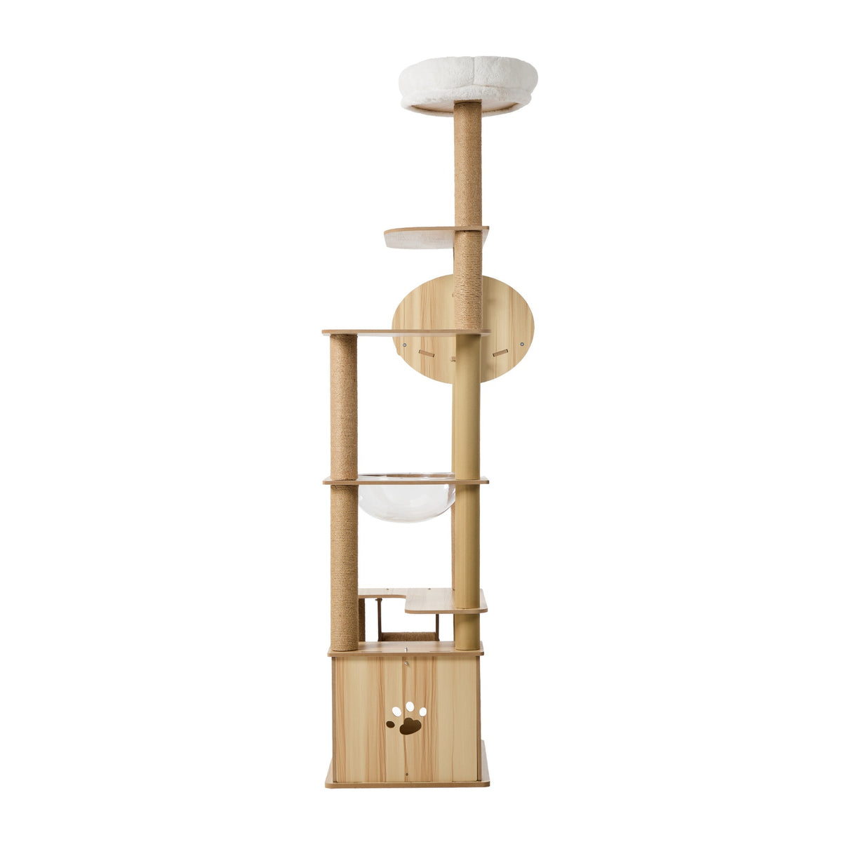 Alopet 175cm Cat Tree Tower Scratch Post Large Multi-Level Condo Clear Capsule