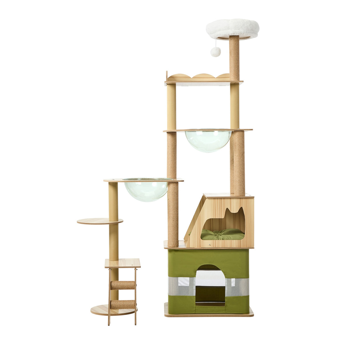 Alopet 183cm Cat Tree Tower Large Multi-Level Condo Capsule Bowl Scratching Post