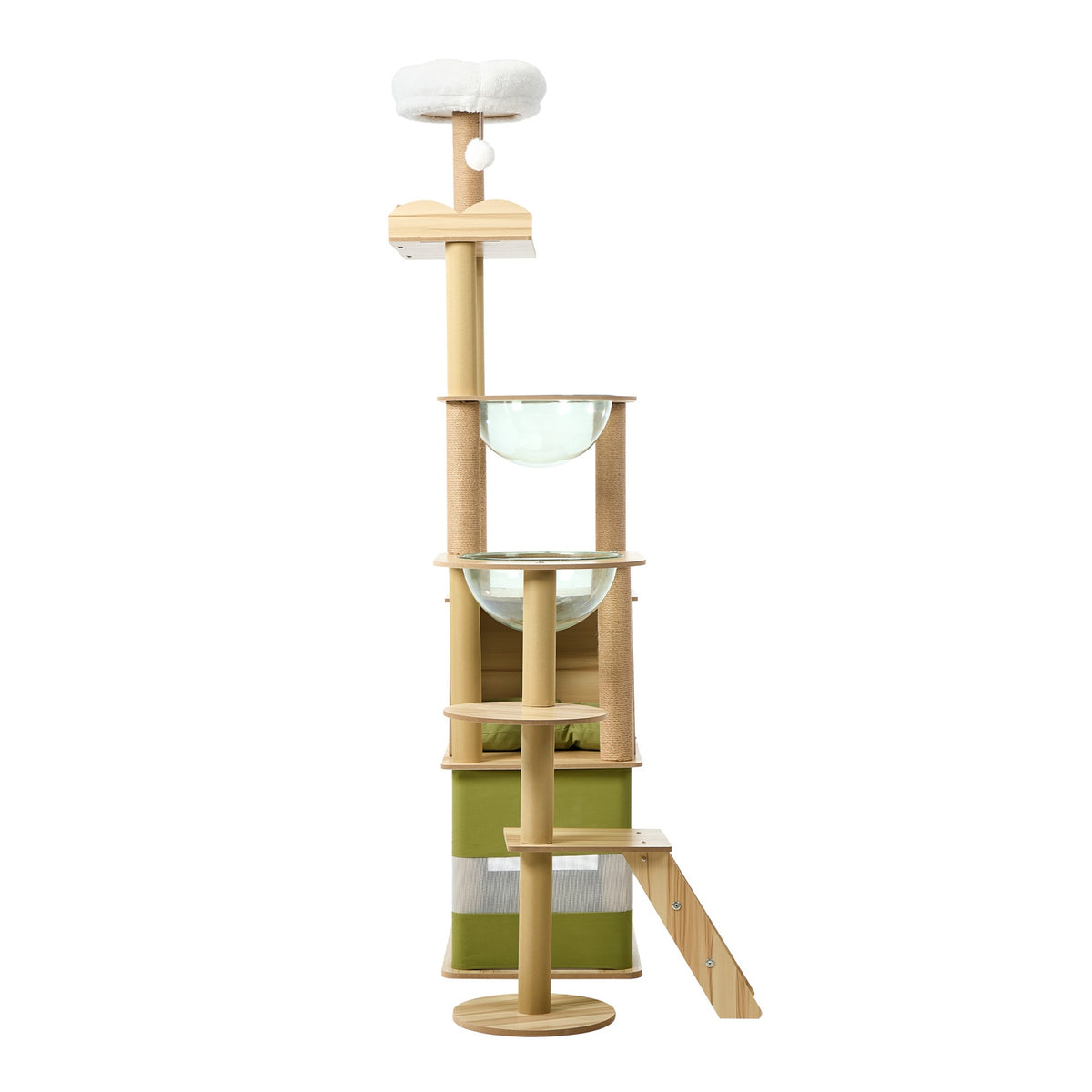 Alopet 183cm Cat Tree Tower Large Multi-Level Condo Capsule Bowl Scratching Post