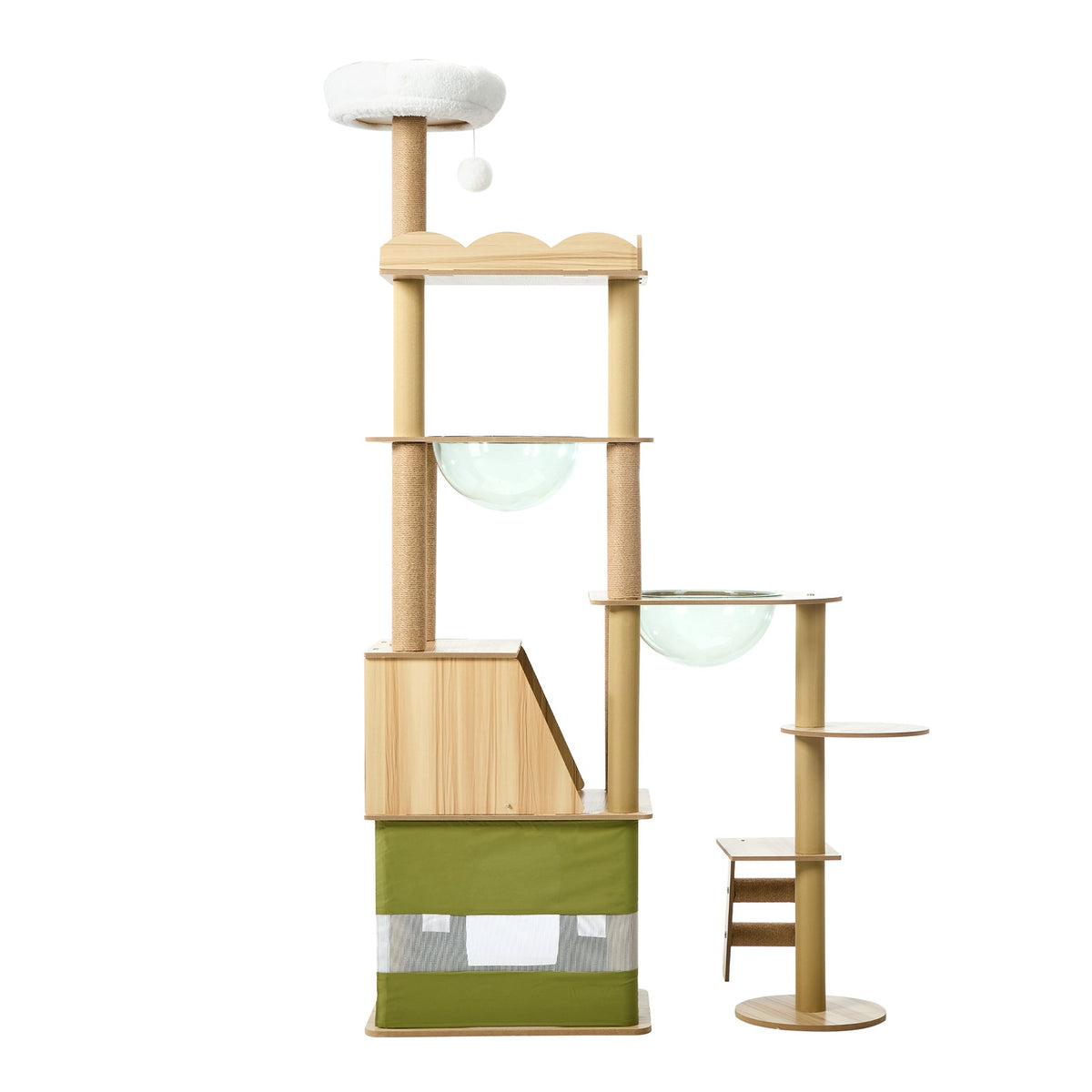 Alopet 183cm Cat Tree Tower Large Multi-Level Condo Capsule Bowl Scratching Post