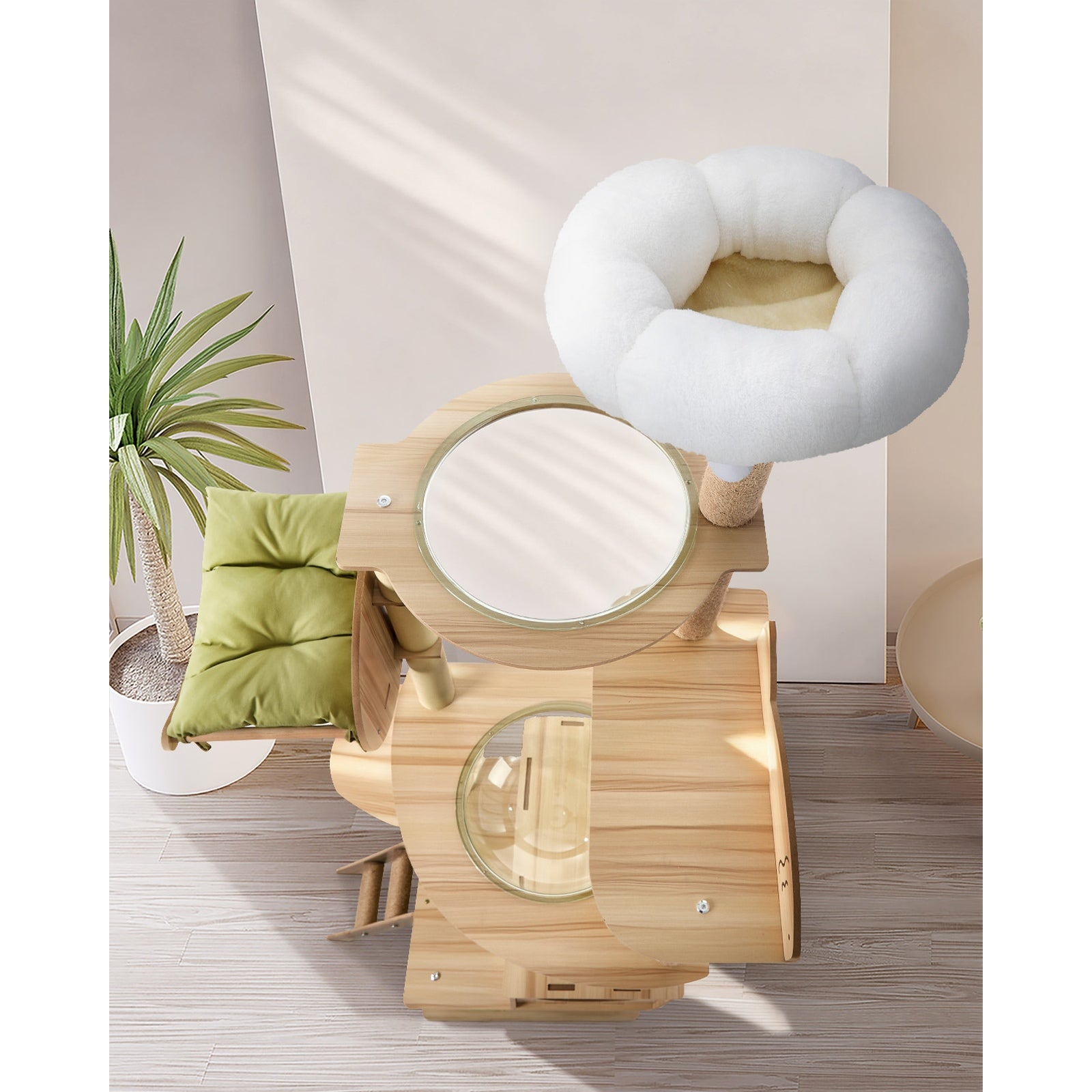 Alopet Cat Tree Tower Scratching Post Scratcher 196cm Condo House Bed Furniture - Sunyee