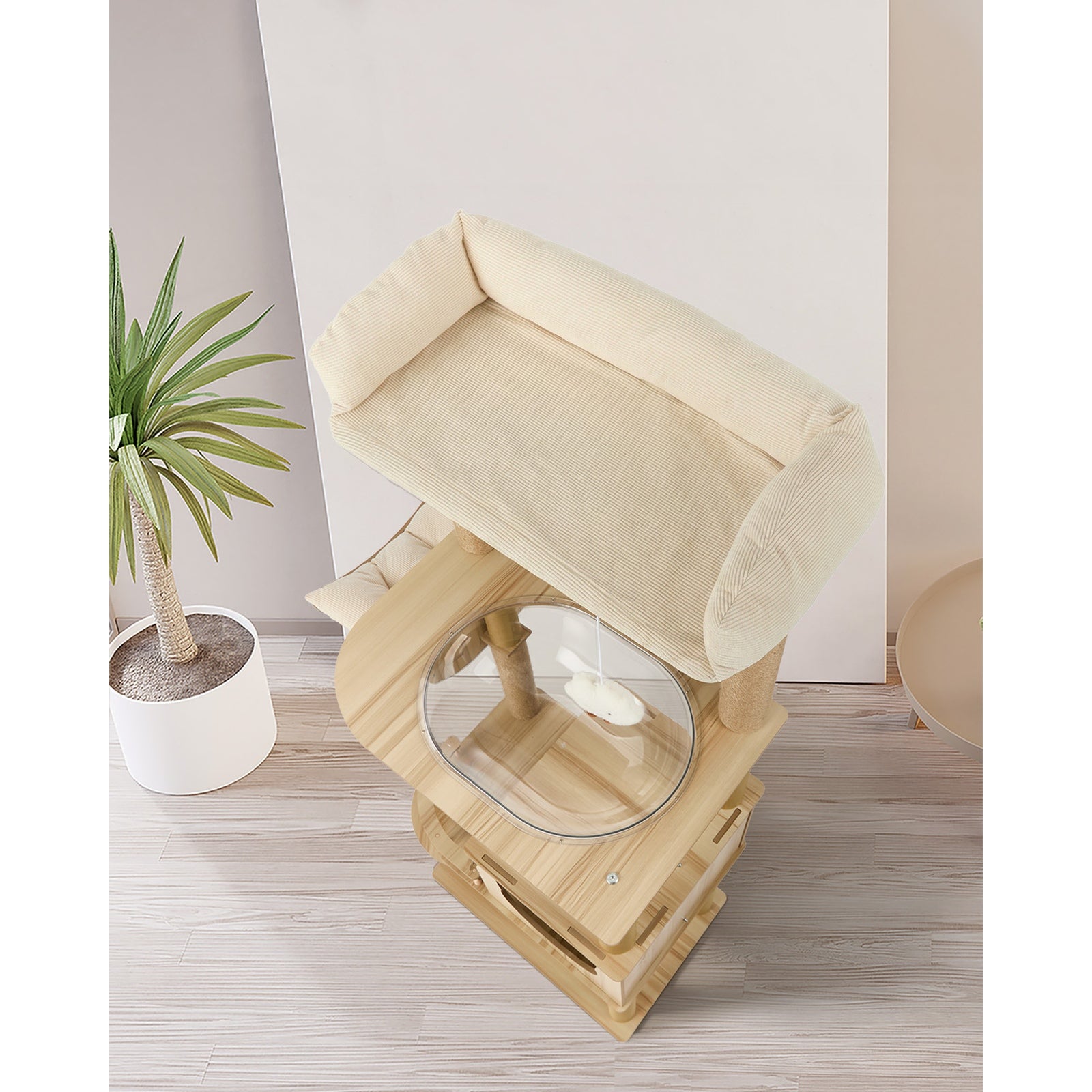 Alopet Cat Tree Tower Scratching Post Scratcher Cats Condo House Bed Wood 150cm - Sunyee