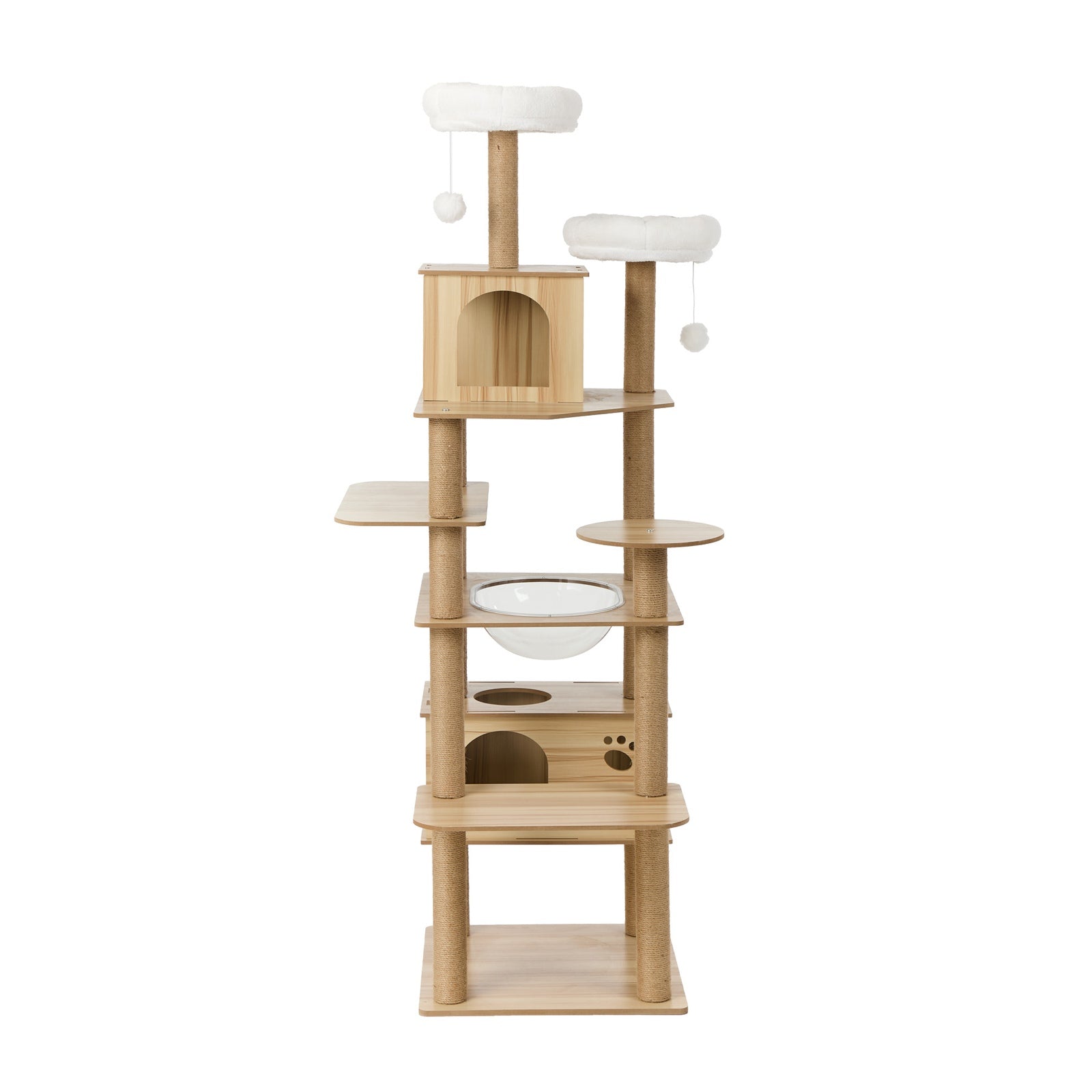 Alopet Cat Tree Tower Scratching Post Scratcher Cats Condo House Bed Wood 186cm - Sunyee