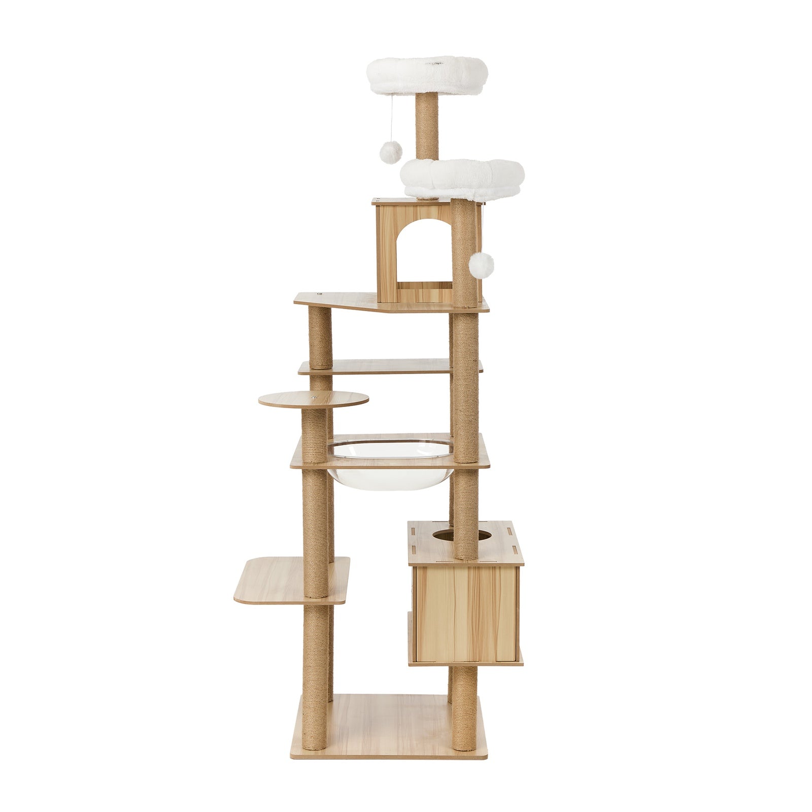Alopet Cat Tree Tower Scratching Post Scratcher Cats Condo House Bed Wood 186cm - Sunyee