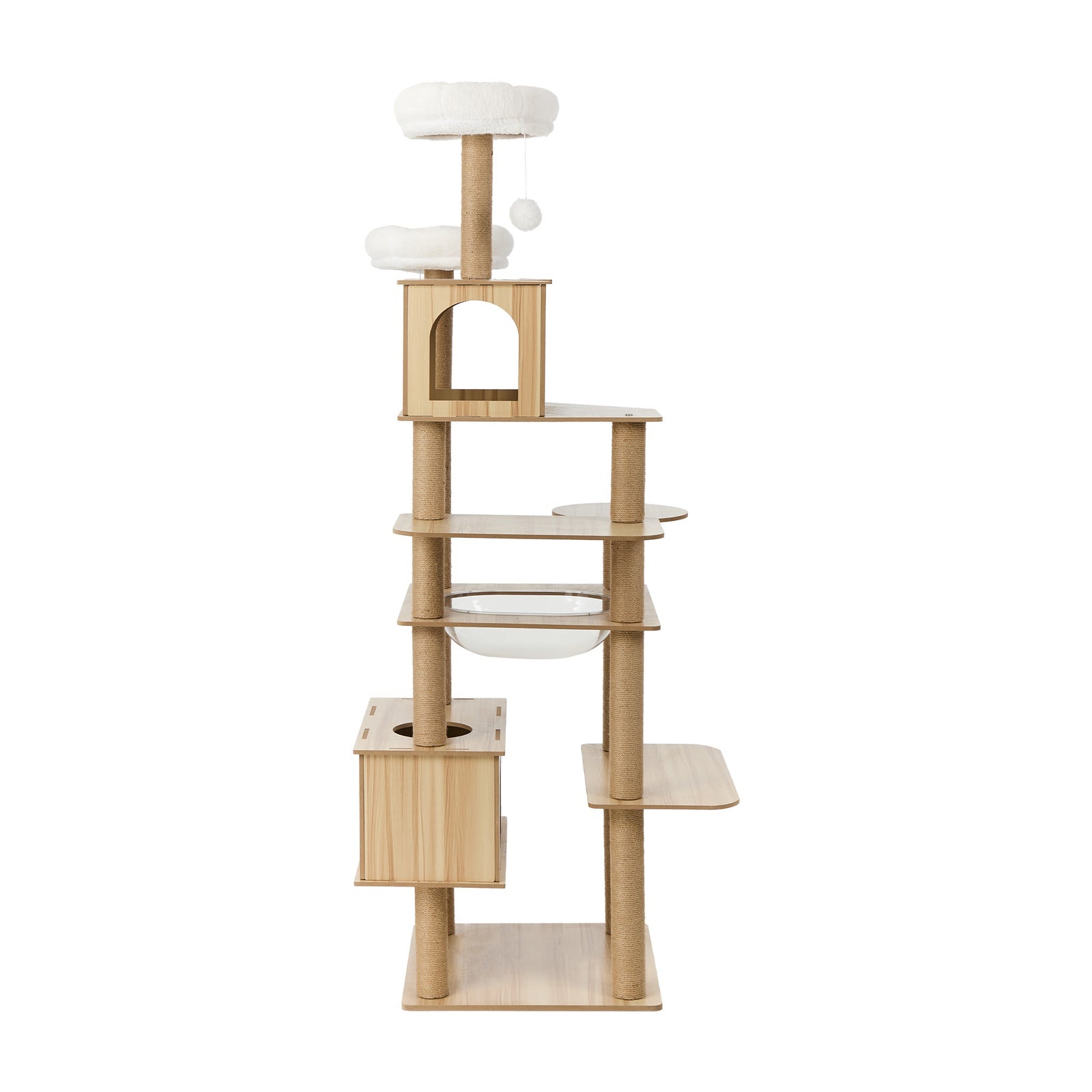 Alopet Cat Tree Tower Scratching Post Scratcher Cats Condo House Bed Wood 186cm - Sunyee