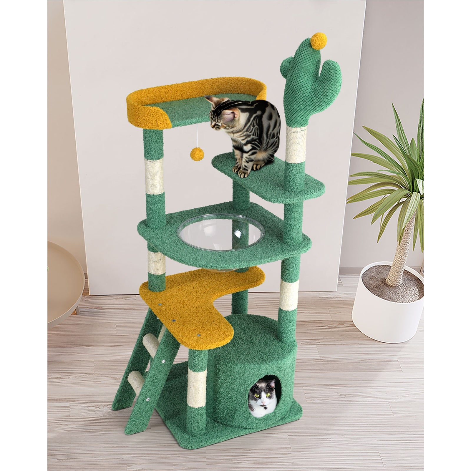 Alopet Cat Tree Tower Scratching Post 144cm Pet Condo House Furniture Scratcher - Sunyee