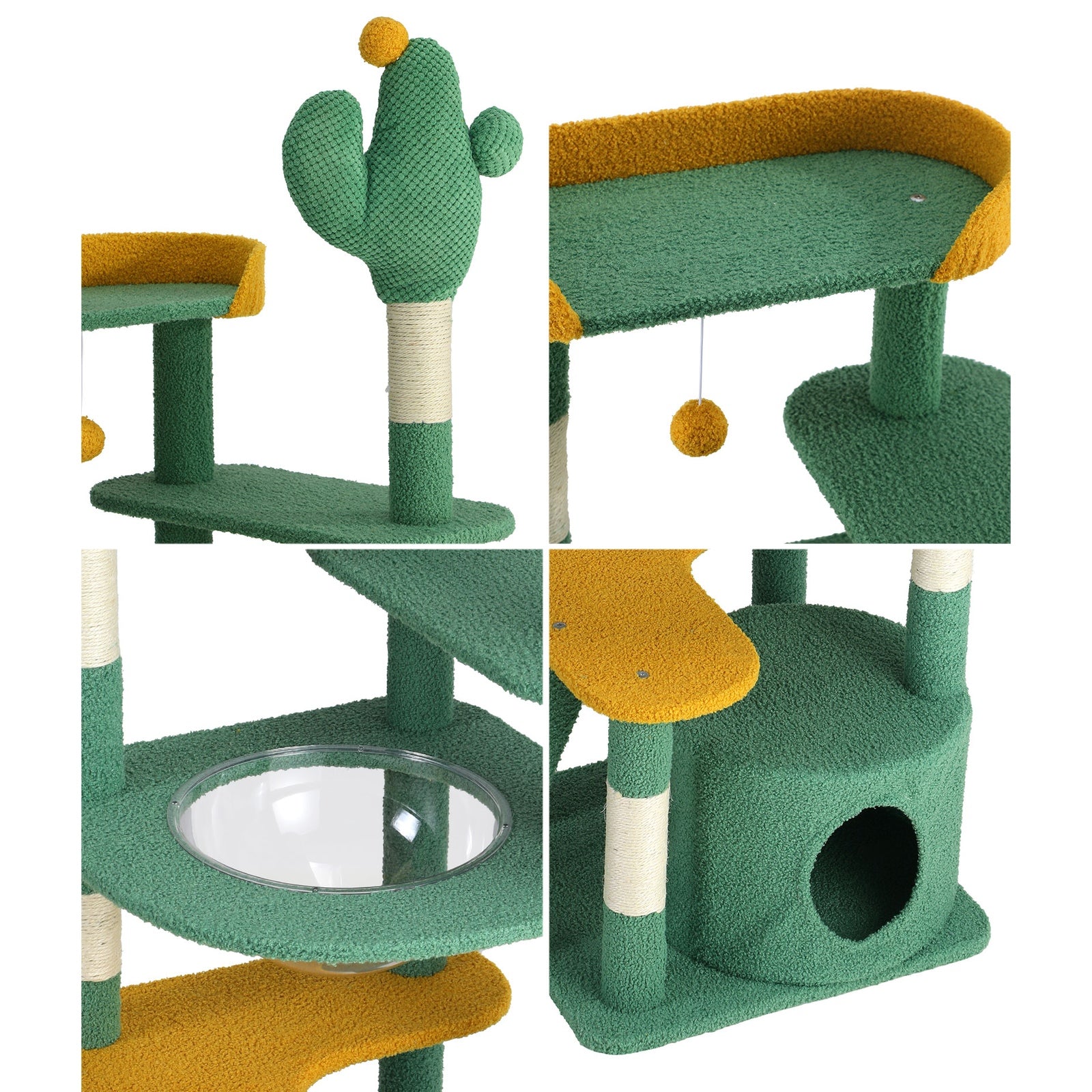 Alopet Cat Tree Tower Scratching Post 144cm Pet Condo House Furniture Scratcher - Sunyee