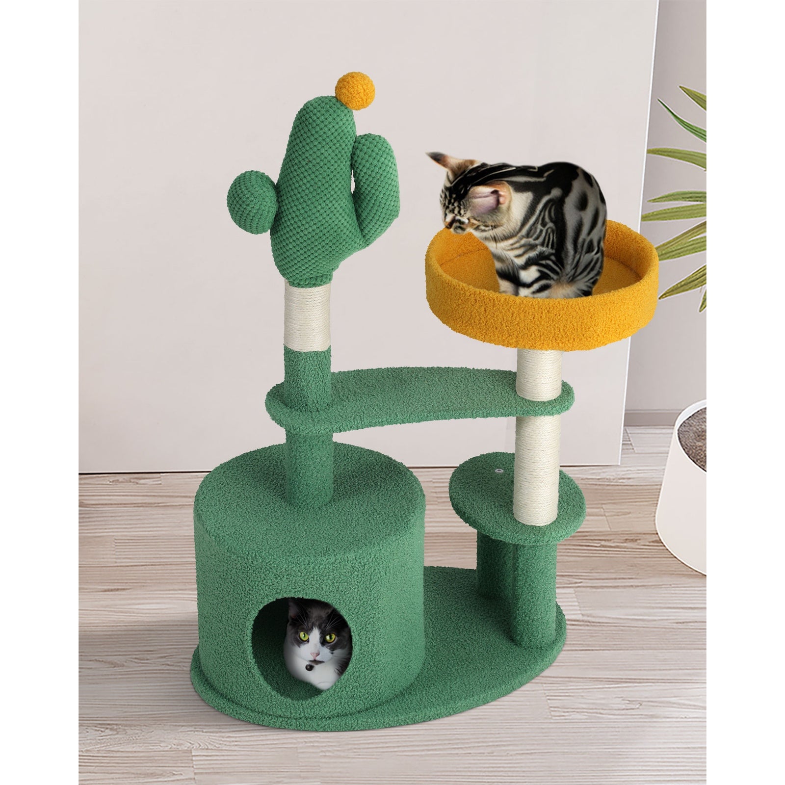 Alopet Cat Tree Tower Scratching Post 96cm Furniture Scratcher Pet Condo Bed - Sunyee