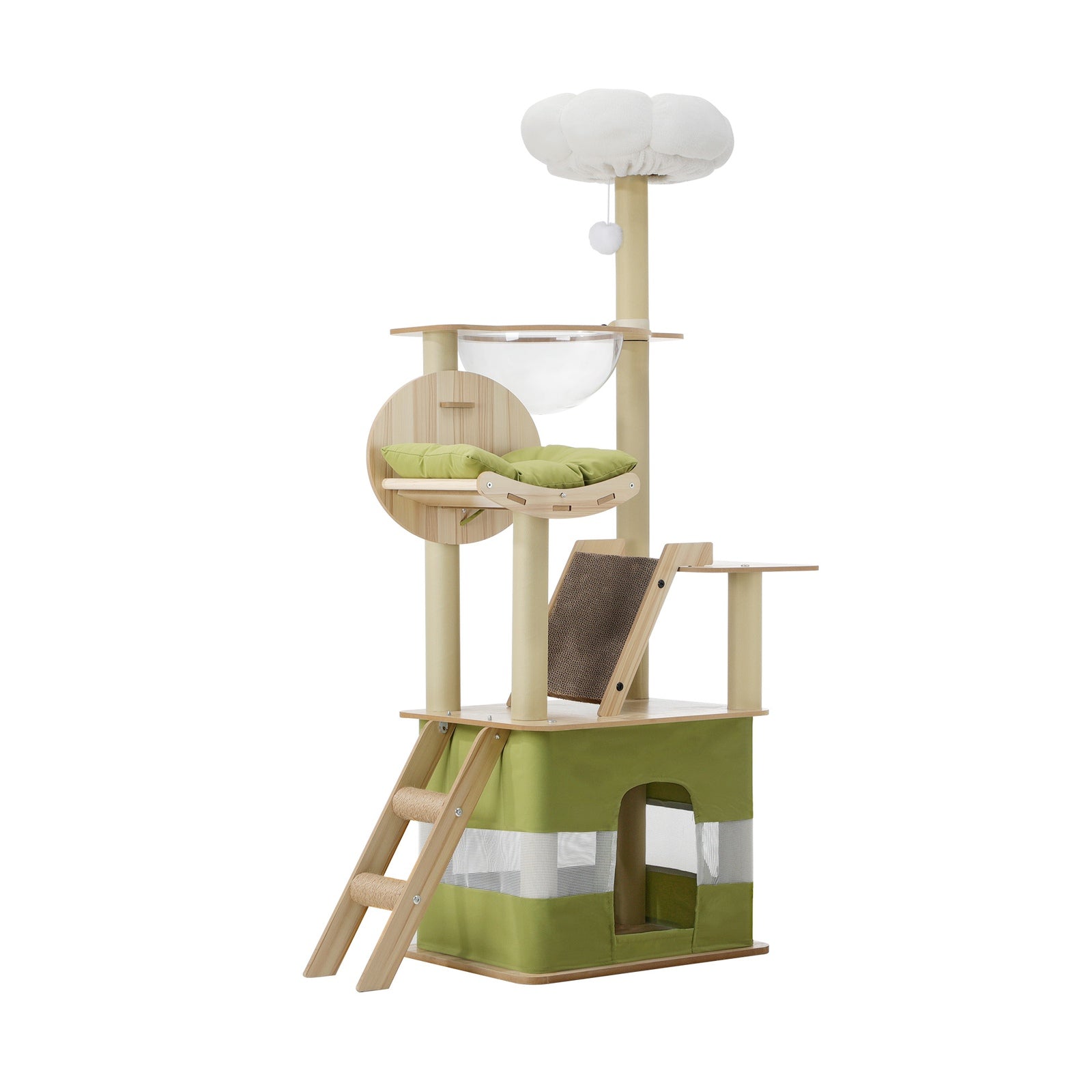 Alopet Cat Tree Tower Scratching Post Scratcher 152cm Condo House Bed Furniture - Sunyee