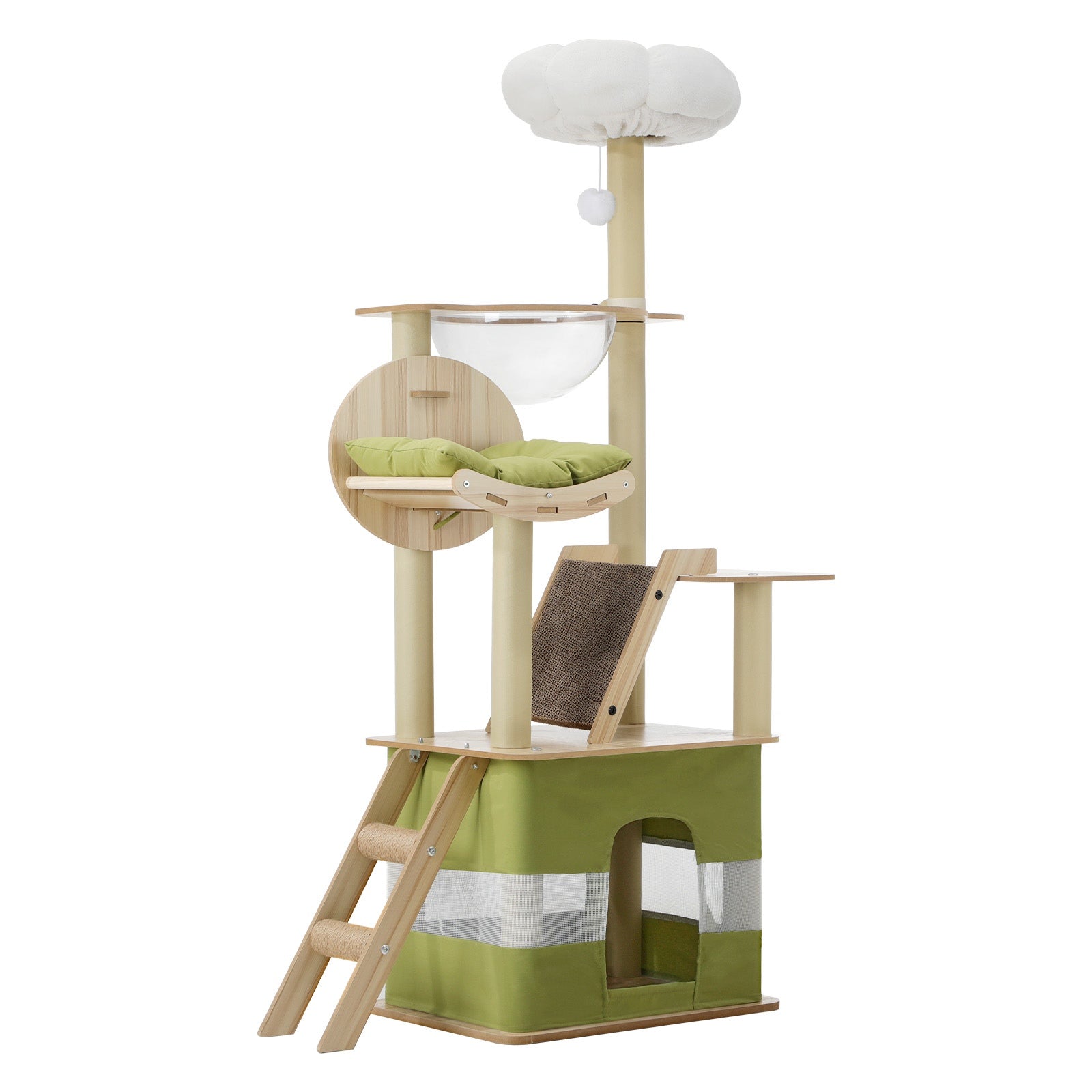 Alopet Cat Tree Tower Scratching Post Scratcher 152cm Condo House Bed Furniture - Sunyee