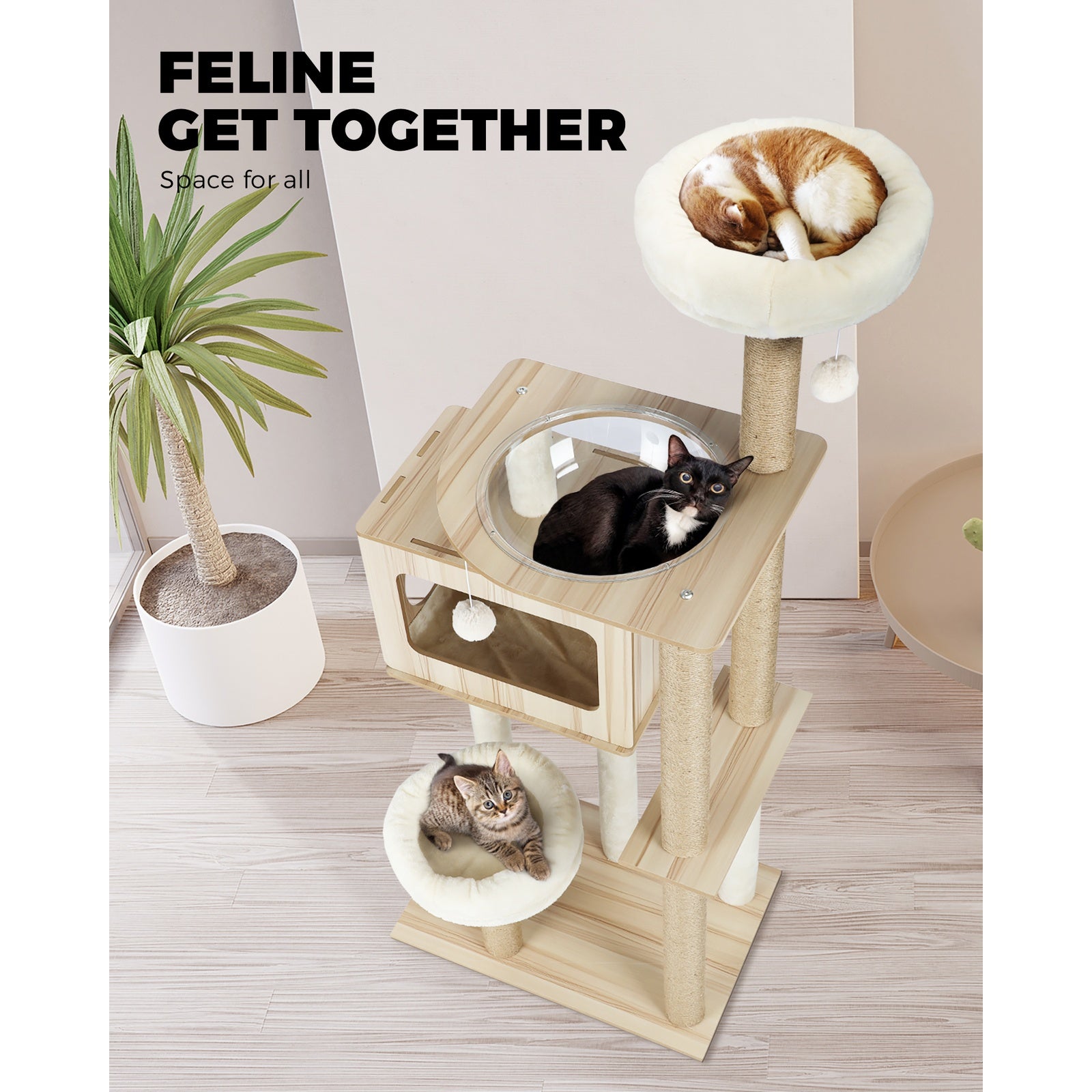 Alopet Cat Tree Tower Scratching Post Scratcher Cats Condo House Bed Furniture - Sunyee