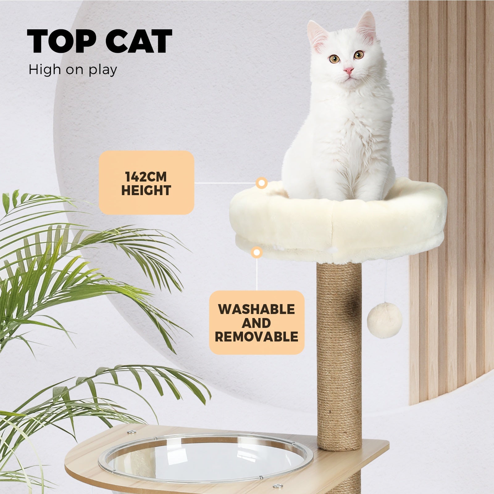 Alopet Cat Tree Tower Scratching Post Scratcher Cats Condo House Bed Furniture - Sunyee