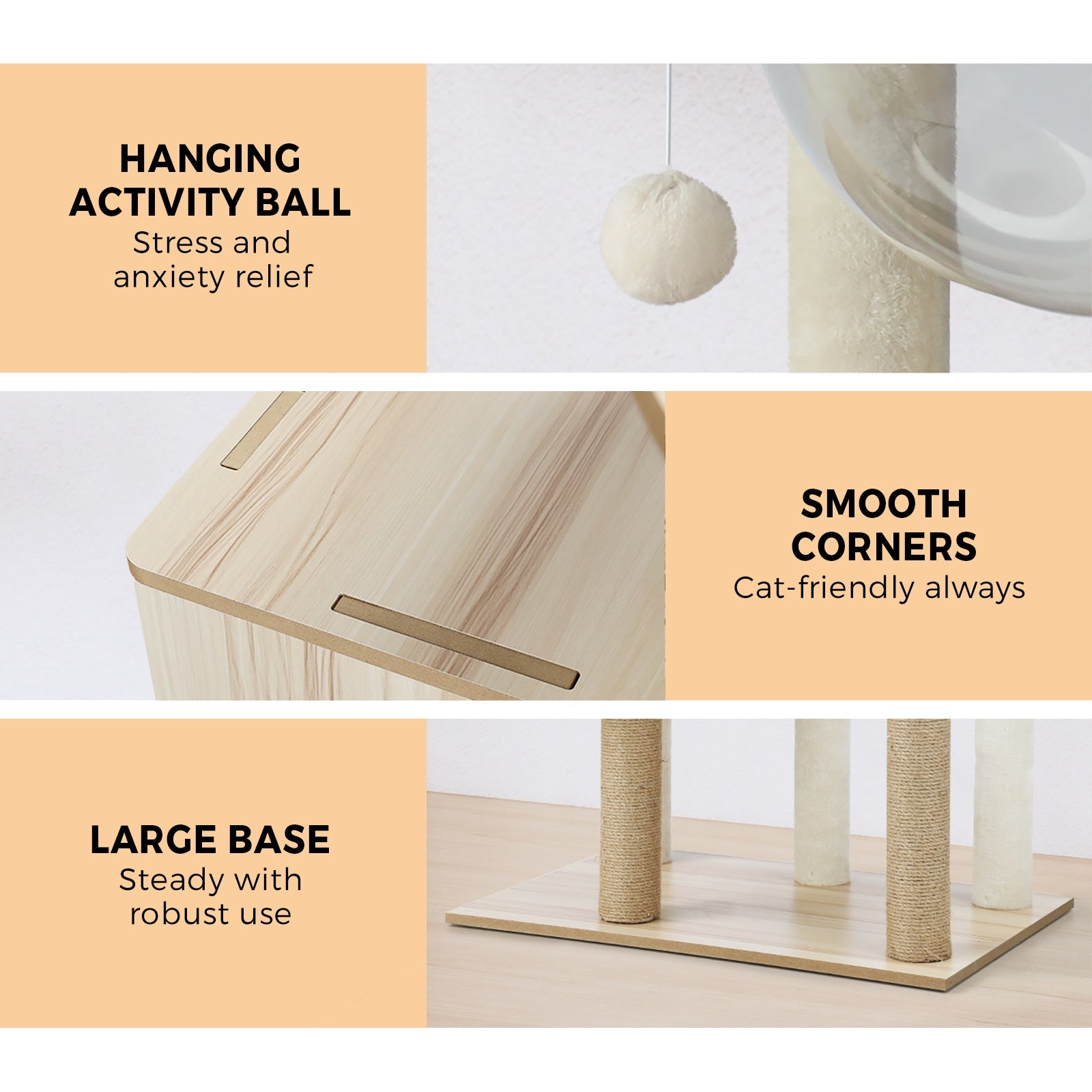 Alopet Cat Tree Tower Scratching Post Scratcher Cats Condo House Bed Furniture - Sunyee