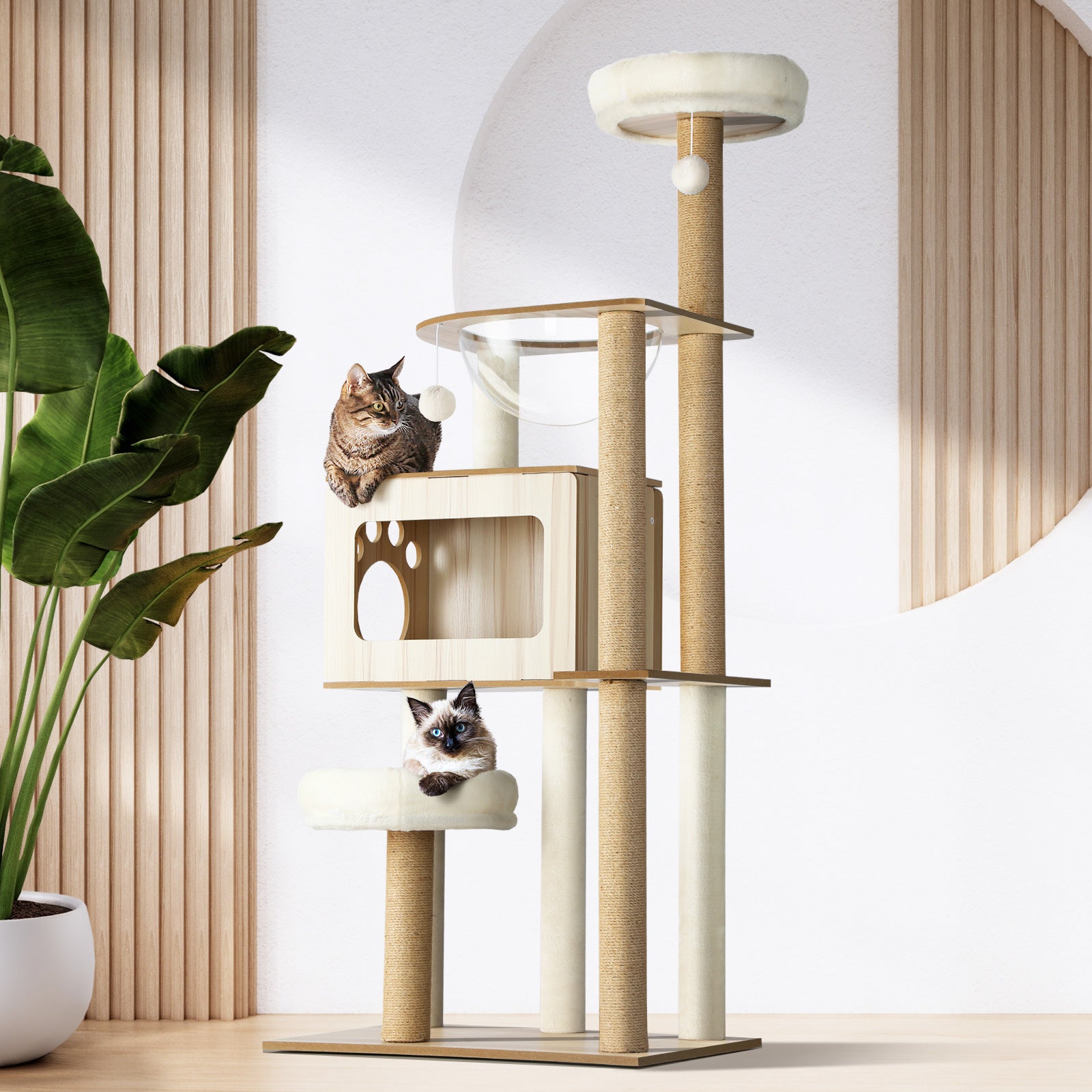 Alopet Cat Tree Tower Scratching Post Scratcher Cats Condo House Bed Furniture - Sunyee