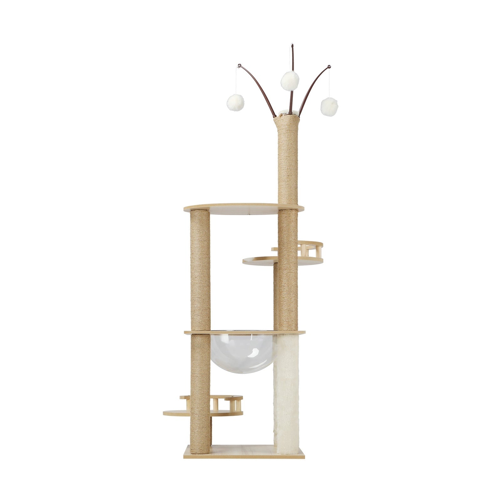 Alopet Cat Tree Tower Scratching Post Scratcher Cats Condo House Bed Wood 132cm - Sunyee