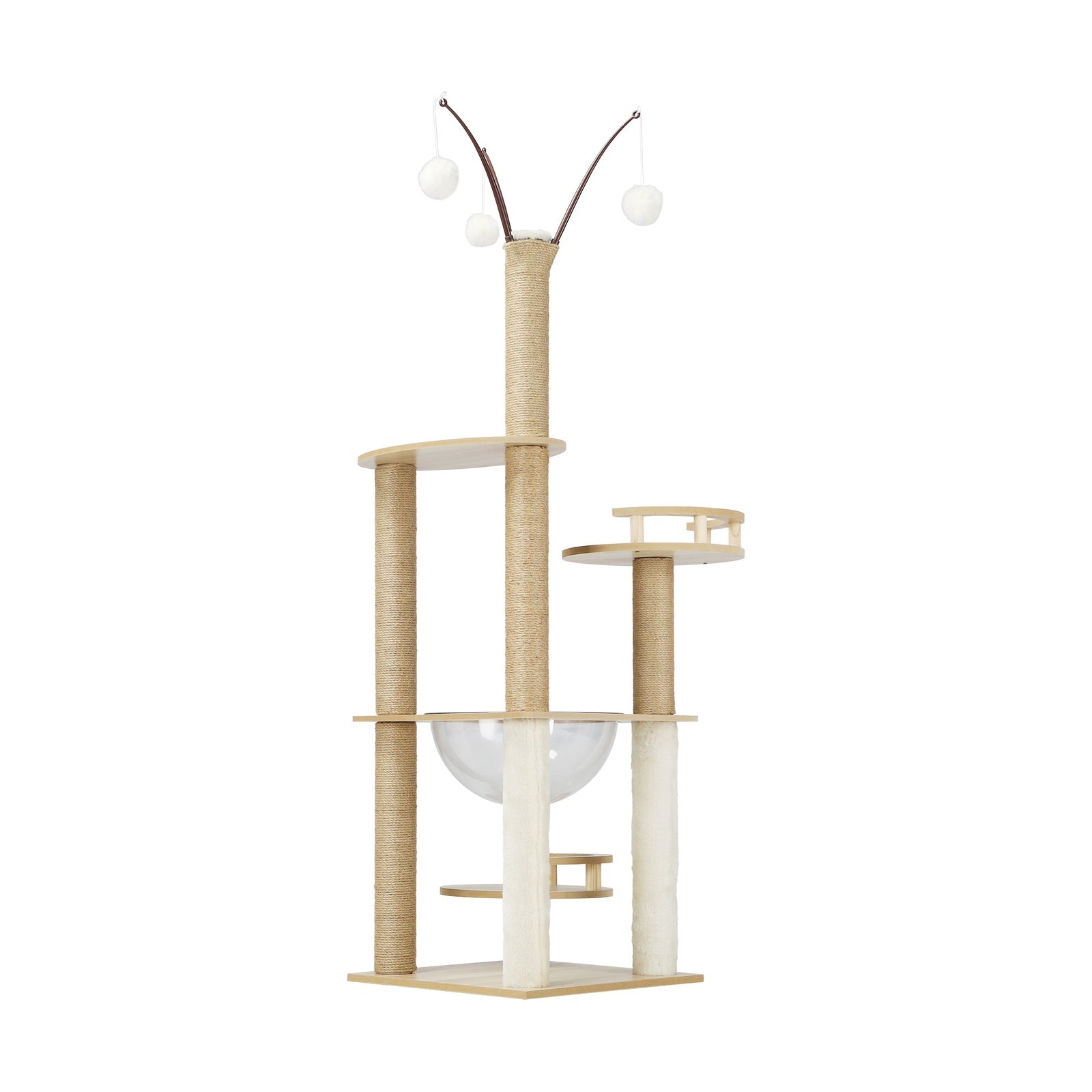 Alopet Cat Tree Tower Scratching Post Scratcher Cats Condo House Bed Wood 132cm - Sunyee