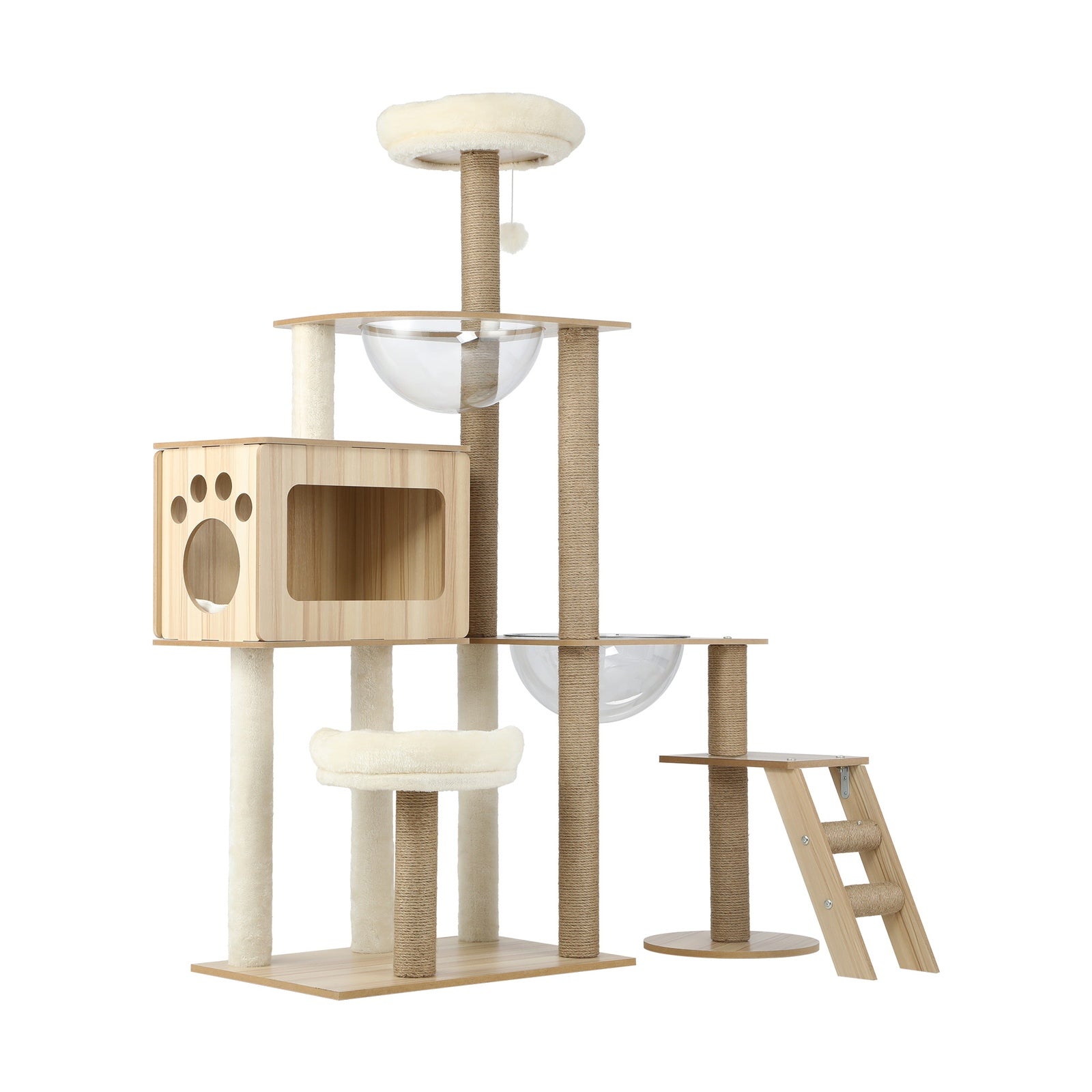 Alopet Cat Tree Tower Scratching Post Scratcher Cats Condo House Bed Wood 142cm - Sunyee
