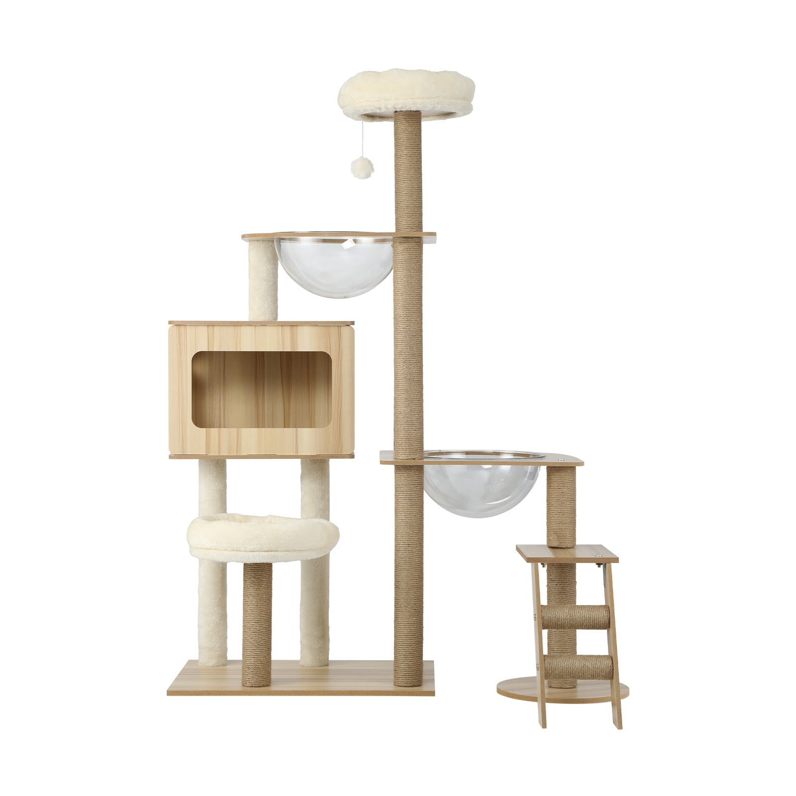 Alopet Cat Tree Tower Scratching Post Scratcher Cats Condo House Bed Wood 142cm - Sunyee