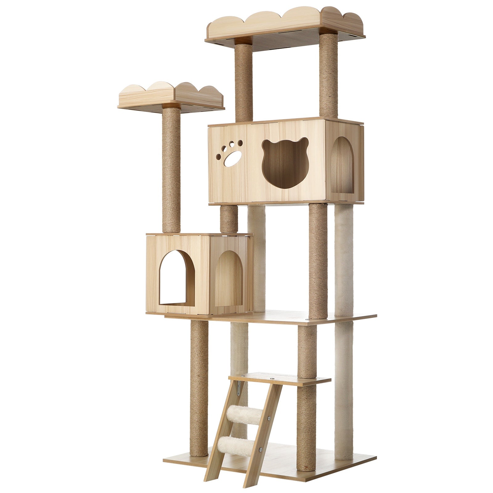 Alopet Cat Tree Tower Scratching Post House Bed Wood Scratcher Condo 161cm - Sunyee