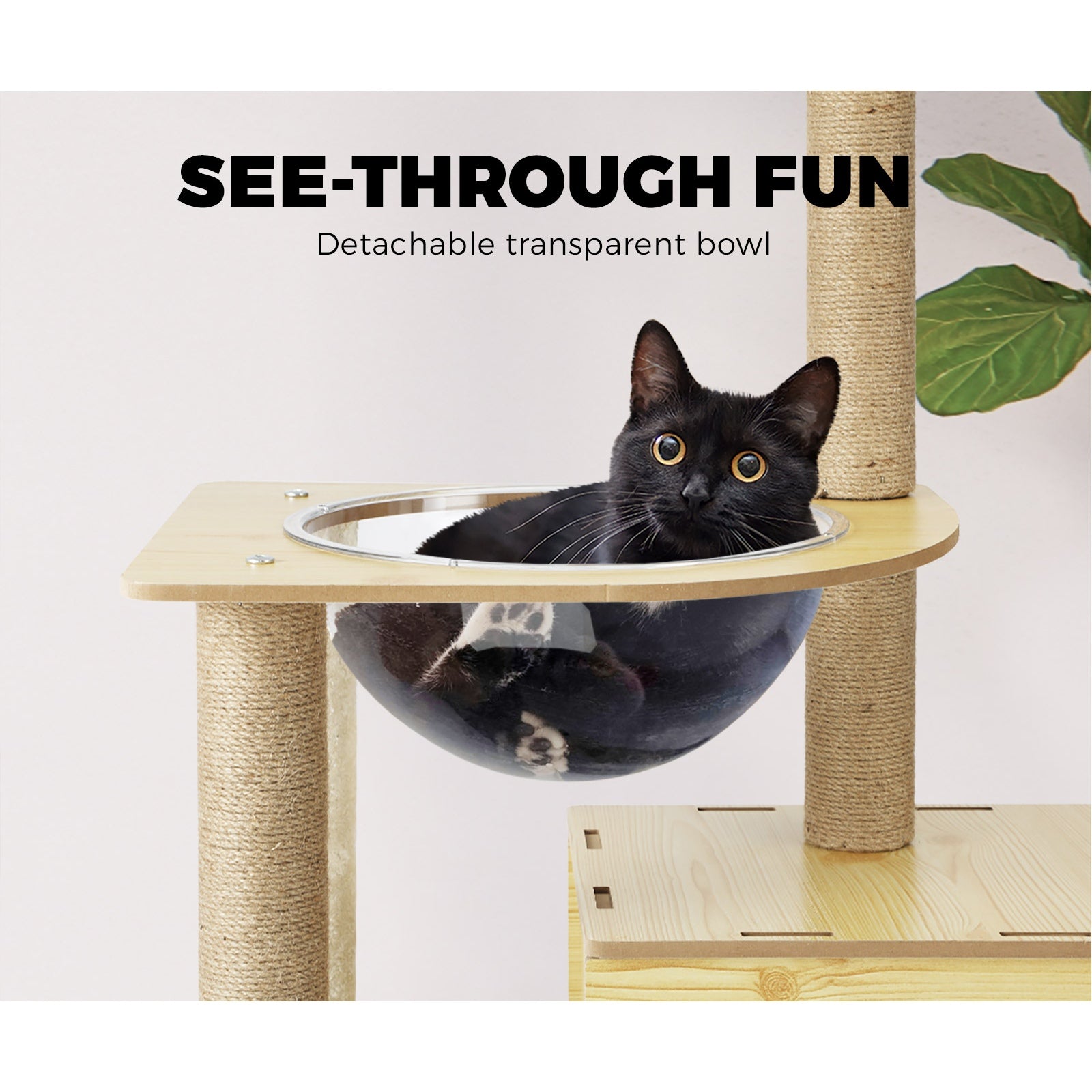 Alopet Cat Tree Trees Wooden Scratching Post Scratcher Tower Condo Pet Furniture - Sunyee