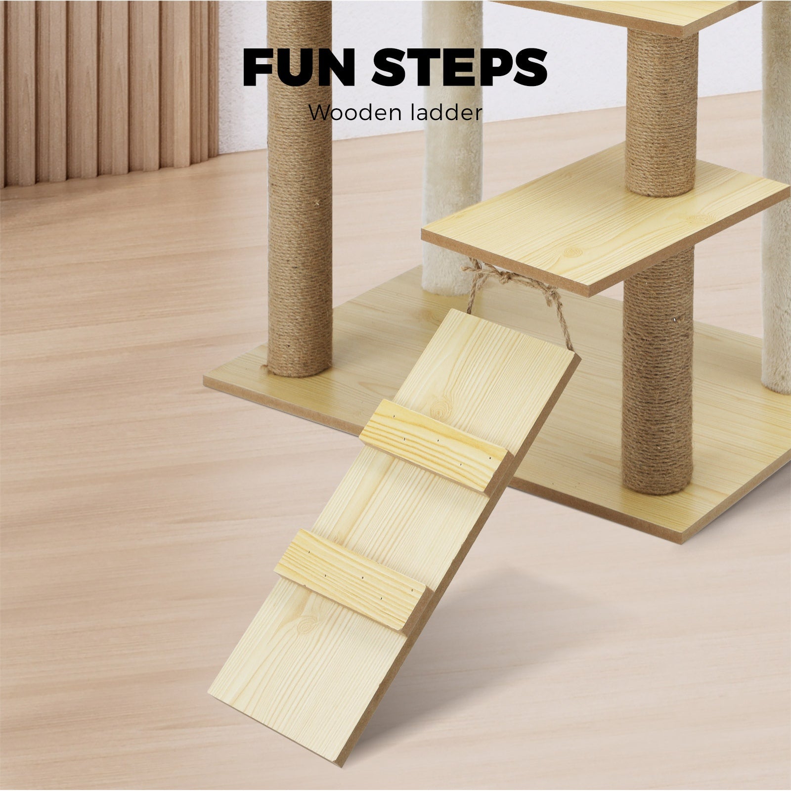 Alopet Cat Tree Trees Wooden Scratching Post Scratcher Tower Condo Pet Furniture - Sunyee