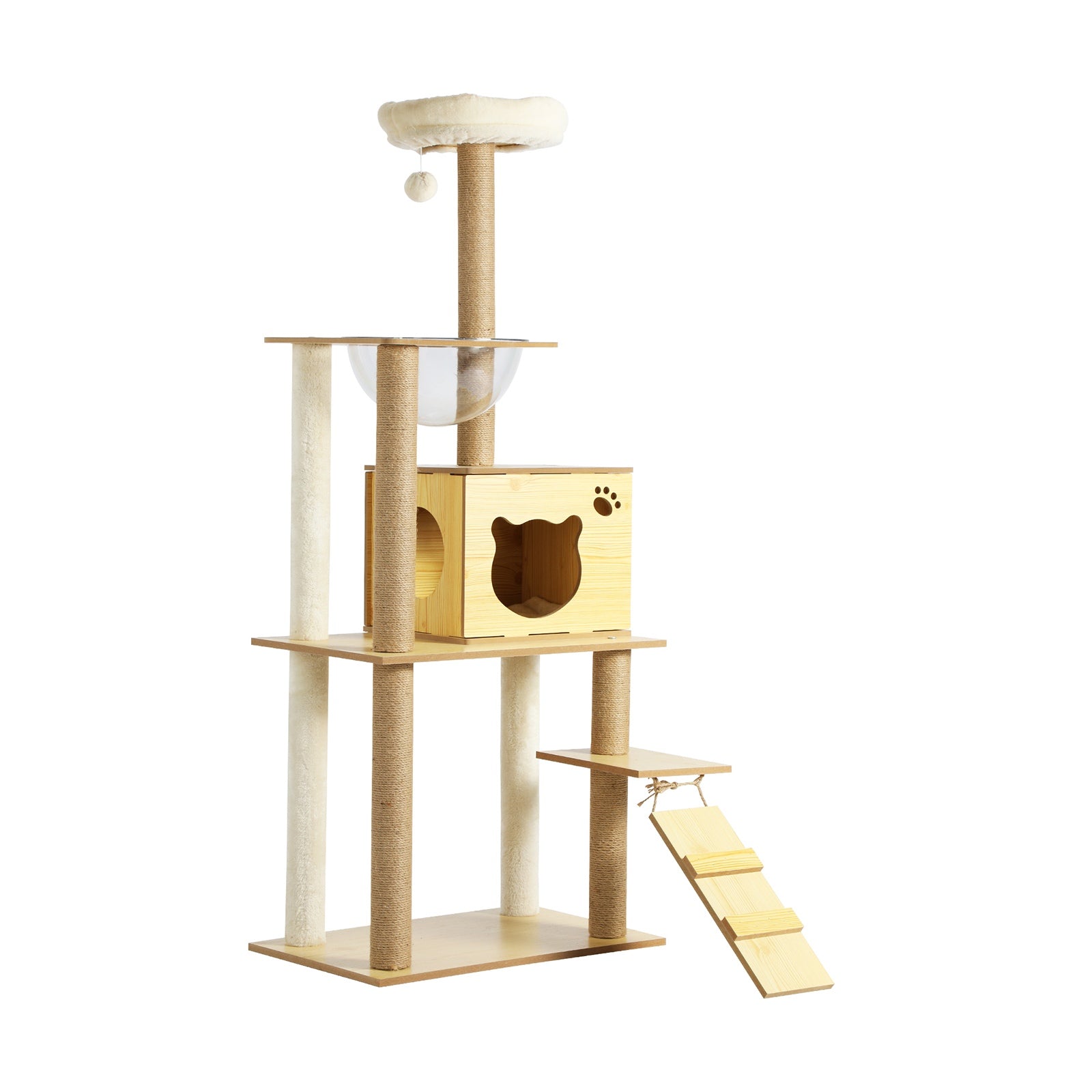 Alopet Cat Tree Trees Wooden Scratching Post Scratcher Tower Condo Pet Furniture - Sunyee