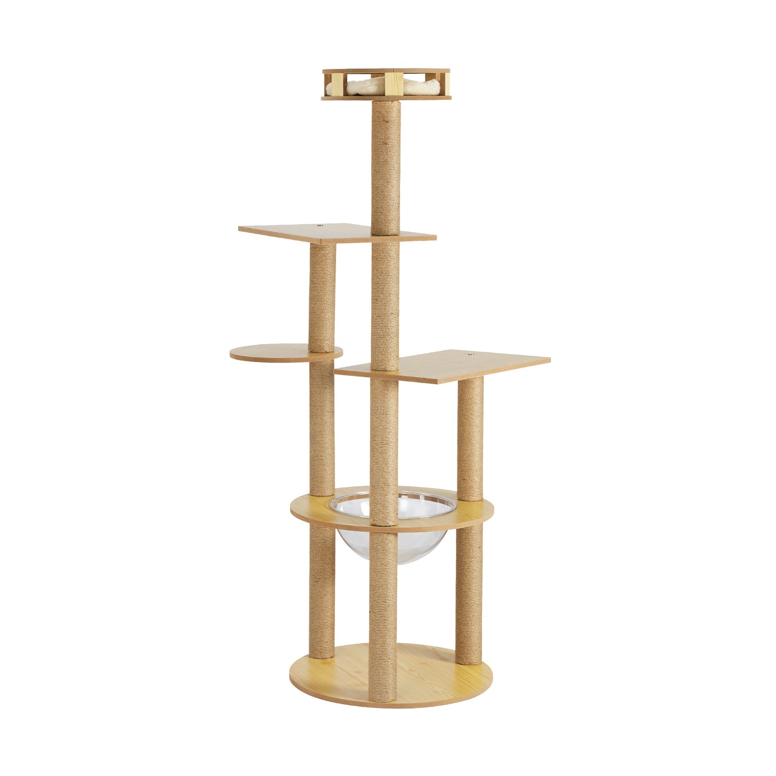 Alopet Cat Tree Scratching Post Scratcher Cats Tower Wood Condo Toys House 148cm - Sunyee