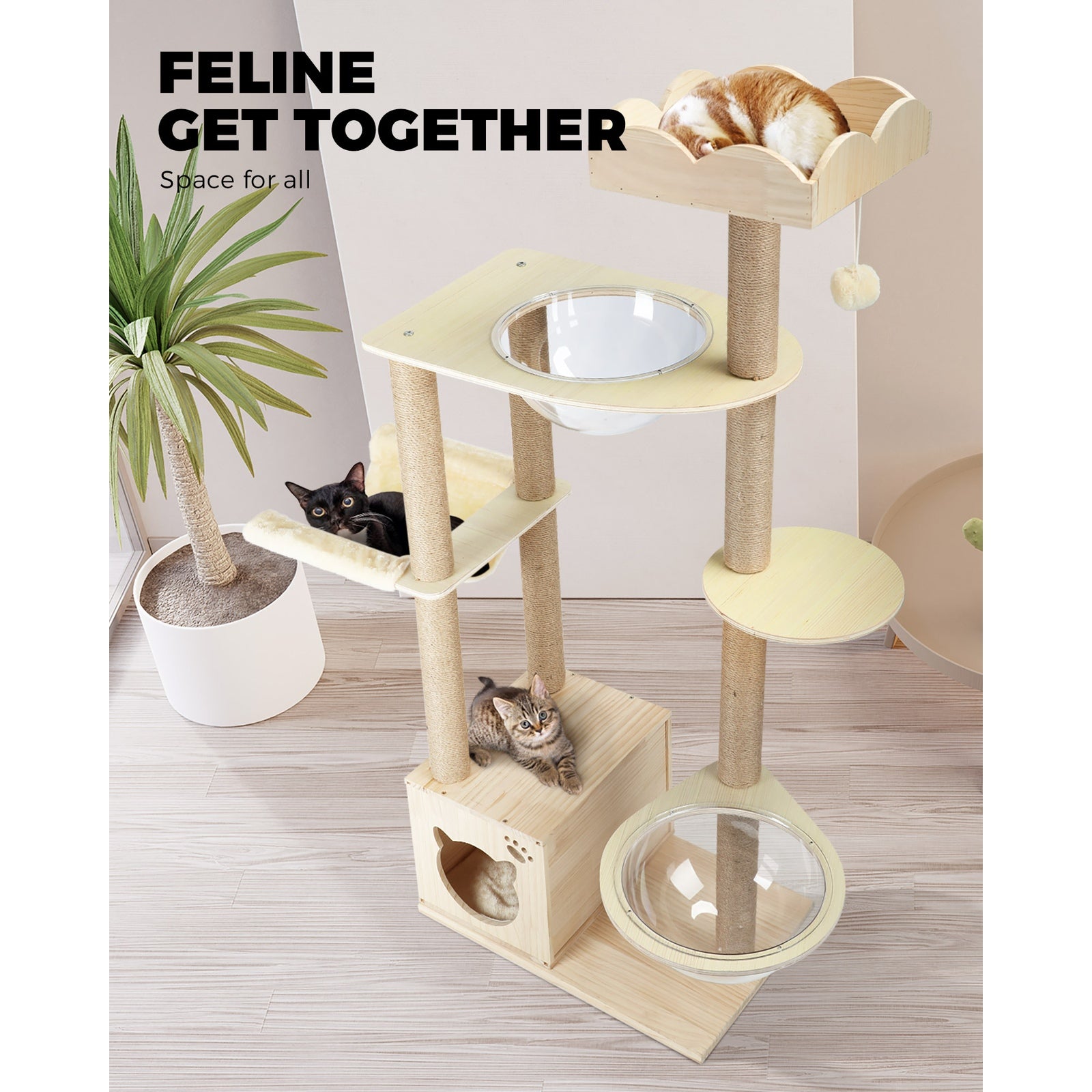 Alopet Cat Tree Scratching Post Scratcher Cats Tower Condo House Bed Furniture - Sunyee