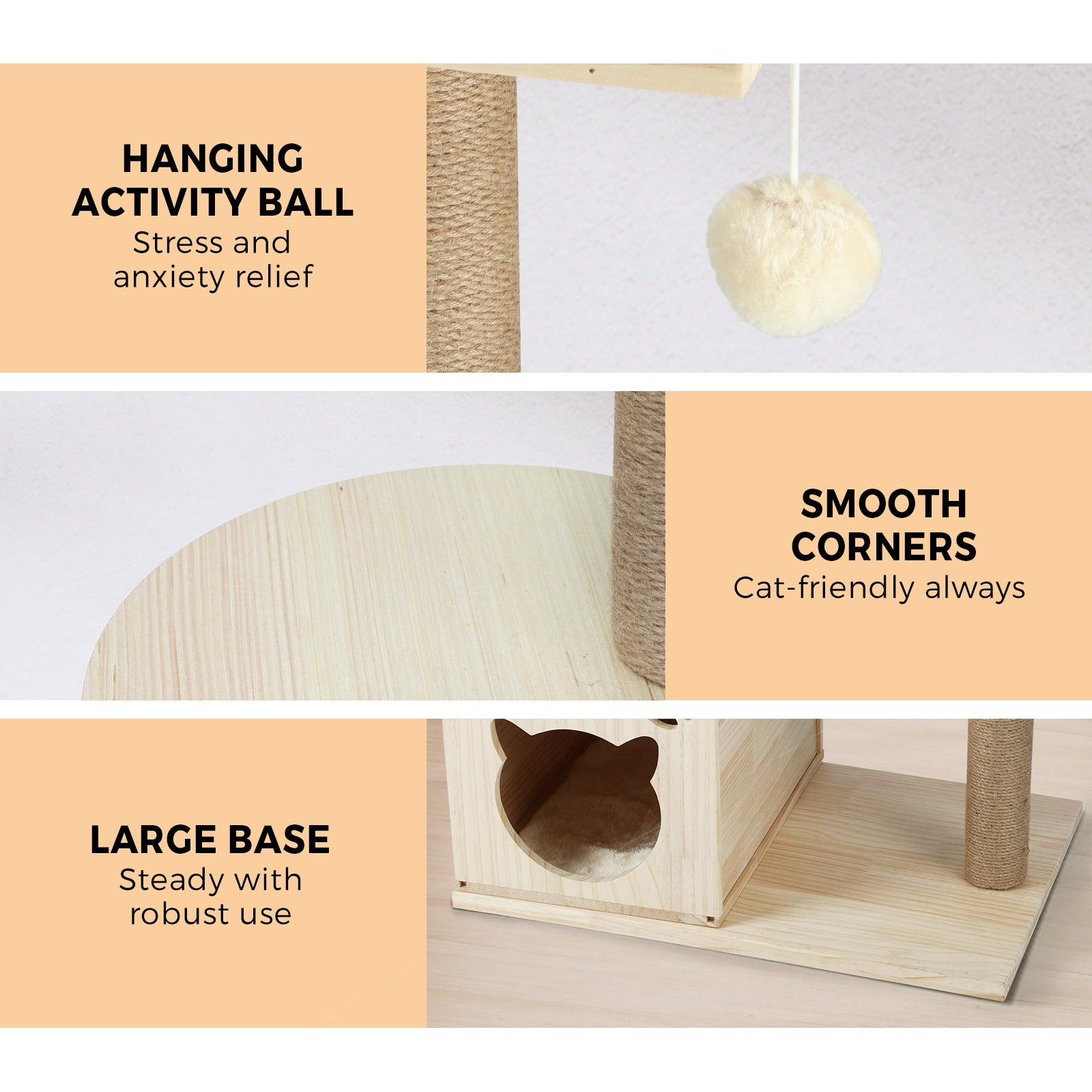 Alopet Cat Tree Scratching Post Scratcher Cats Tower Condo House Bed Furniture - Sunyee