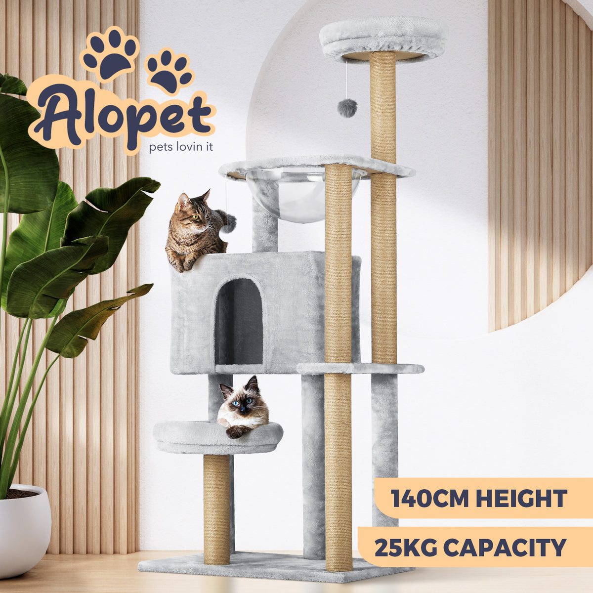 Alopet Cat Tree Tower Scratching Post Scratcher Cats Condo House Bed Furniture