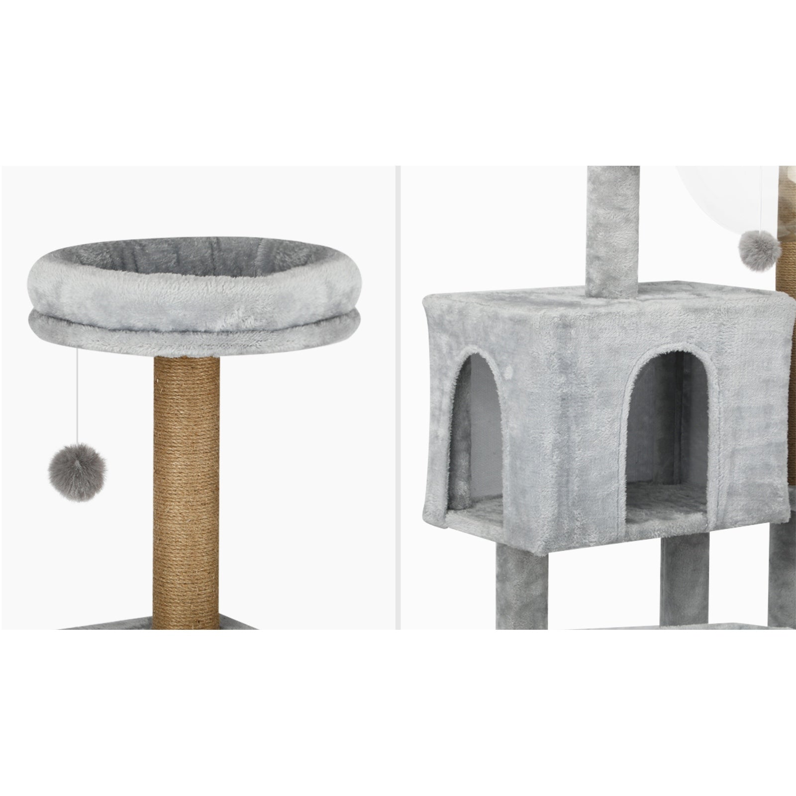 Alopet Cat Tree Tower Scratching Post Scratcher Cats Condo House Bed Wood 140cm - Sunyee