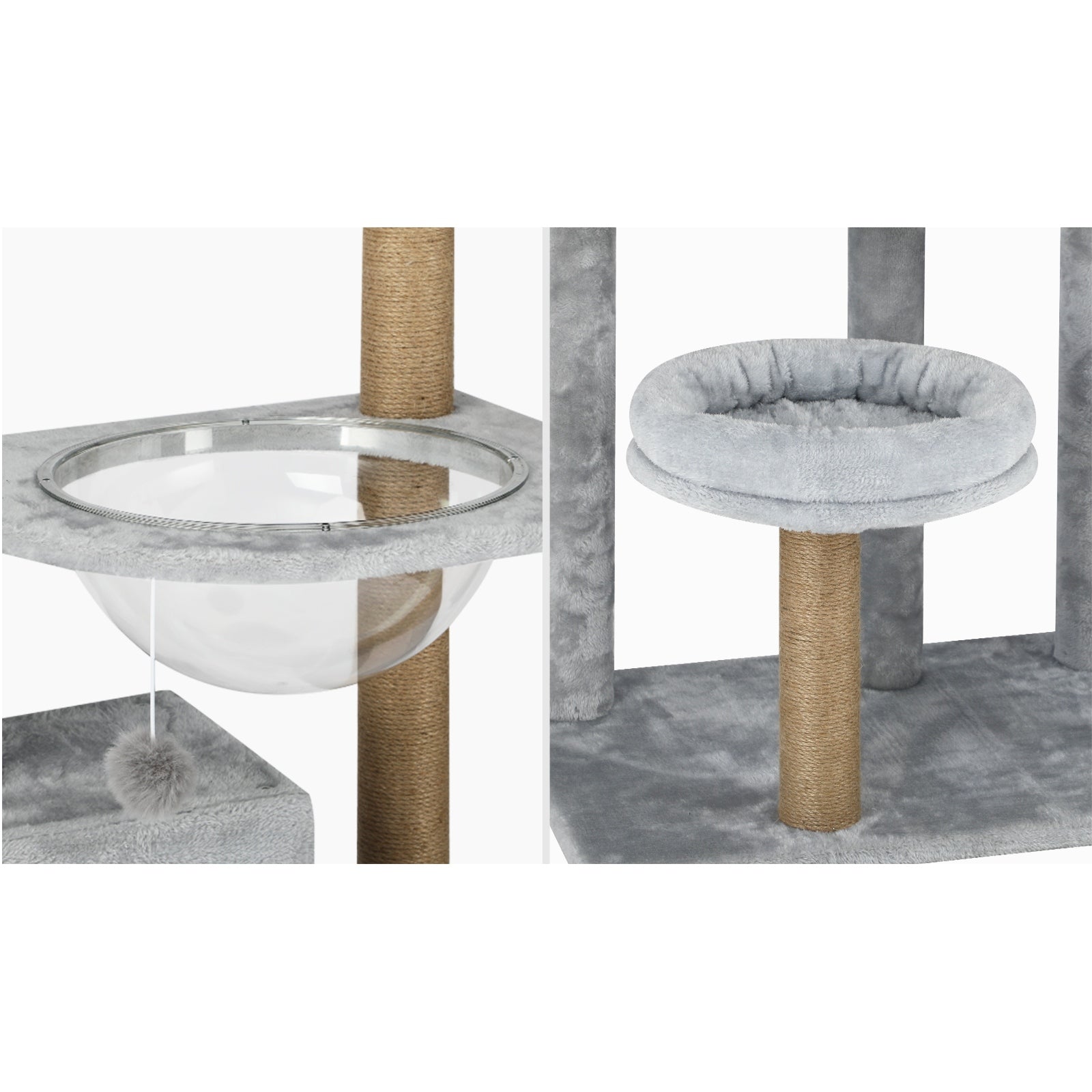 Alopet Cat Tree Tower Scratching Post Scratcher Cats Condo House Bed Wood 140cm - Sunyee