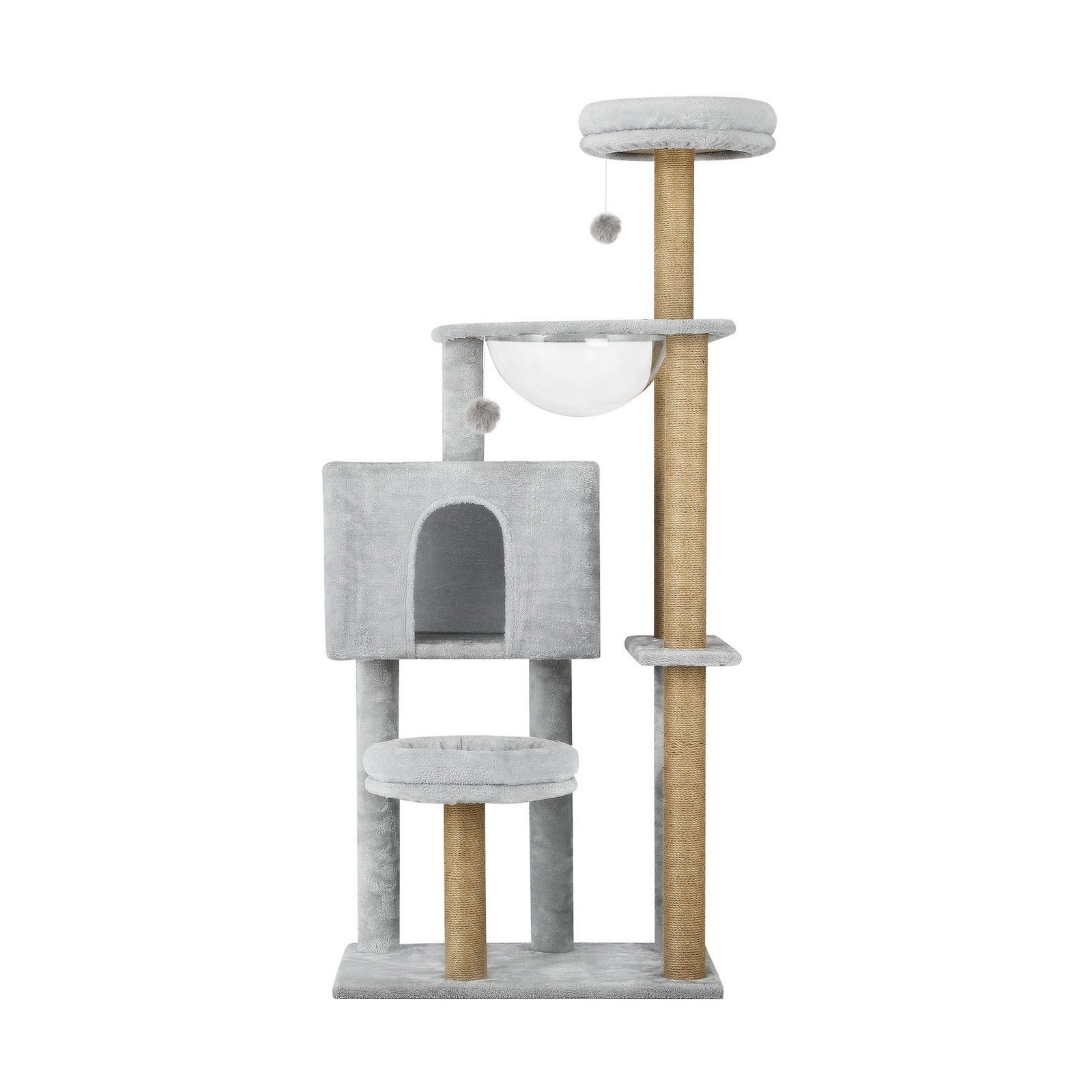 Alopet Cat Tree Tower Scratching Post Scratcher Cats Condo House Bed Wood 140cm - Sunyee