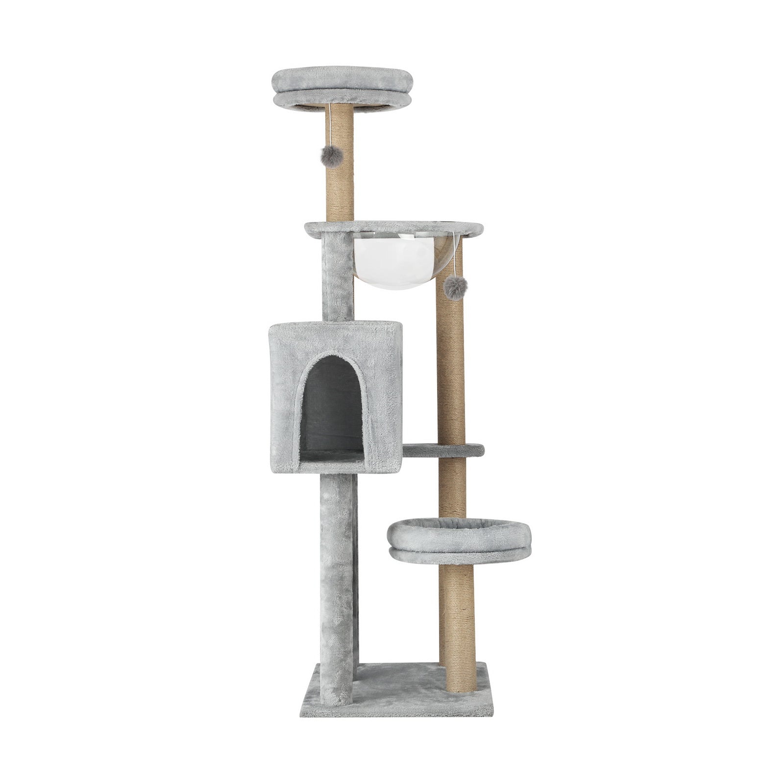 Alopet Cat Tree Tower Scratching Post Scratcher Cats Condo House Bed Wood 140cm - Sunyee