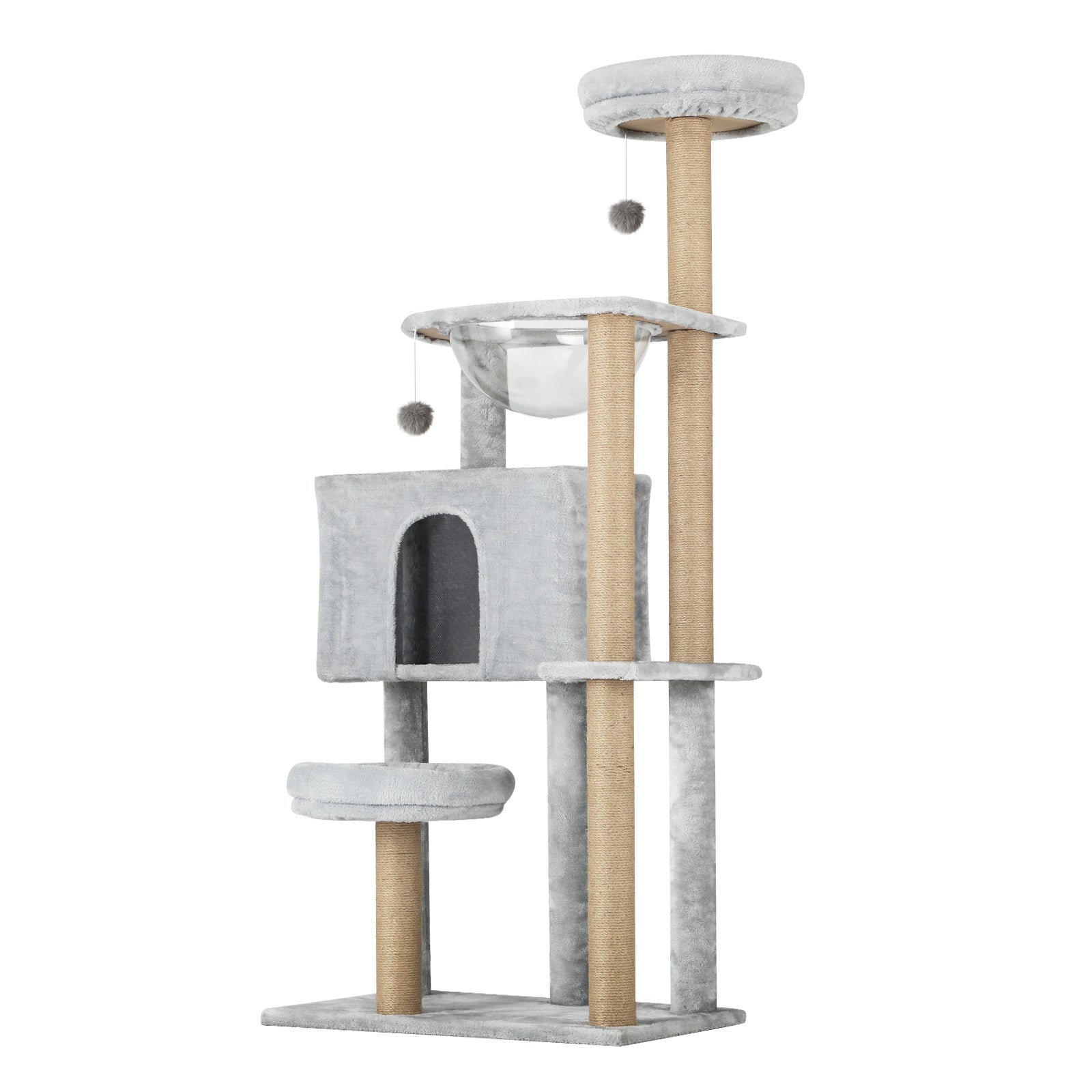 Alopet Cat Tree Tower Scratching Post Scratcher Cats Condo House Bed Wood 140cm - Sunyee