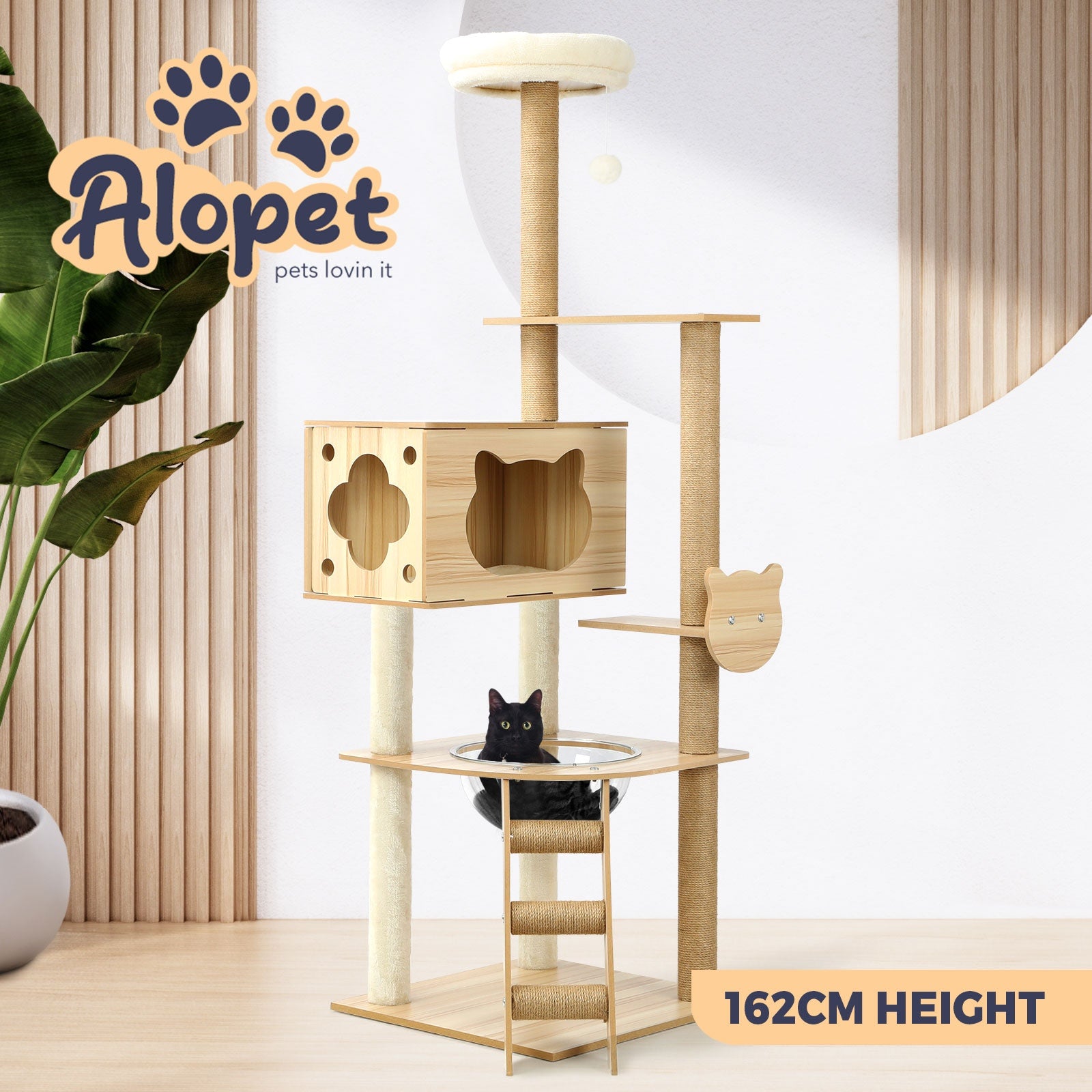 Alopet Cat Tree Tower Scratching Post Scratcher Cats Condo House Bed Furniture - Sunyee