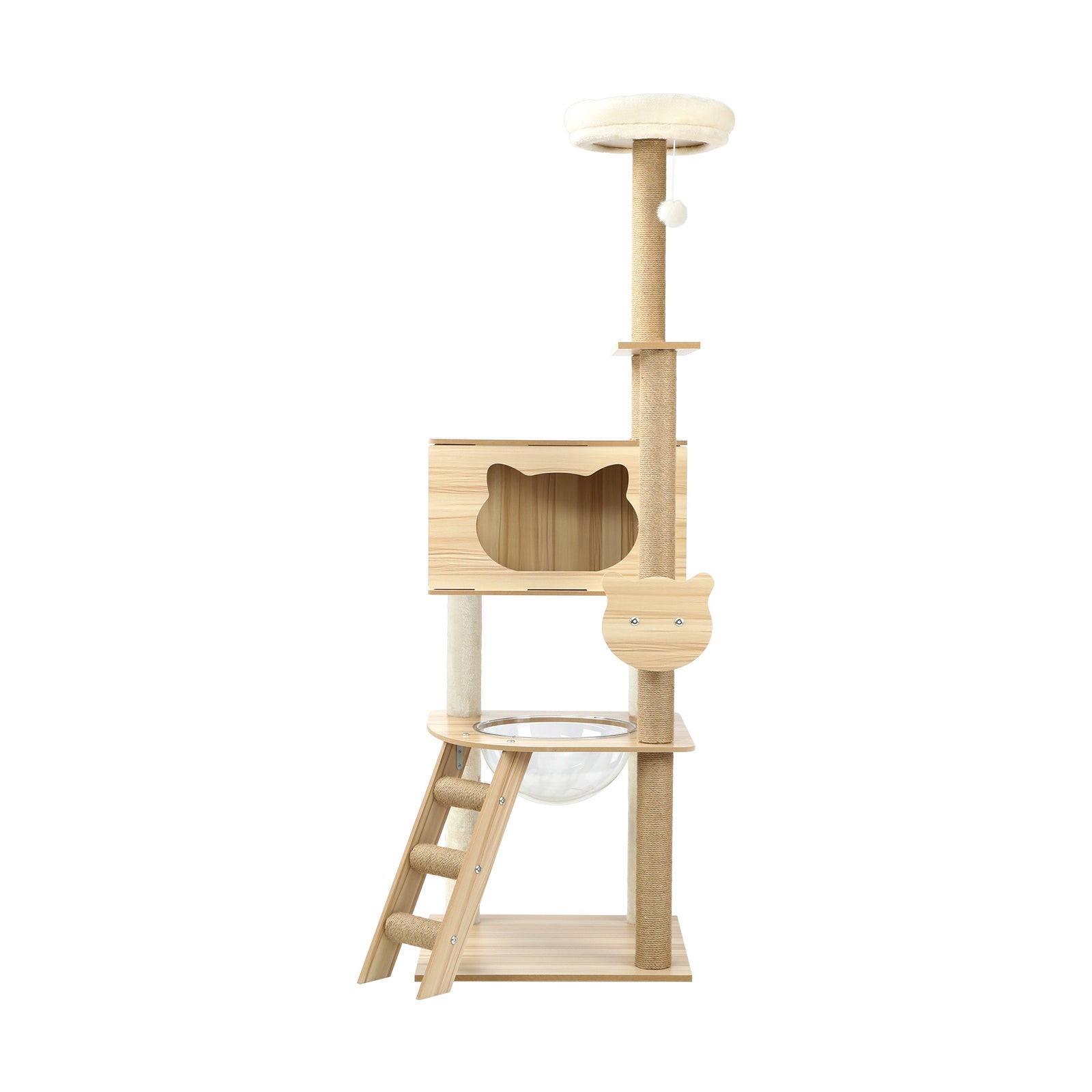 Alopet Cat Tree Scratching Post Scratcher Tower Wood Condo House Beds Furniture - Sunyee