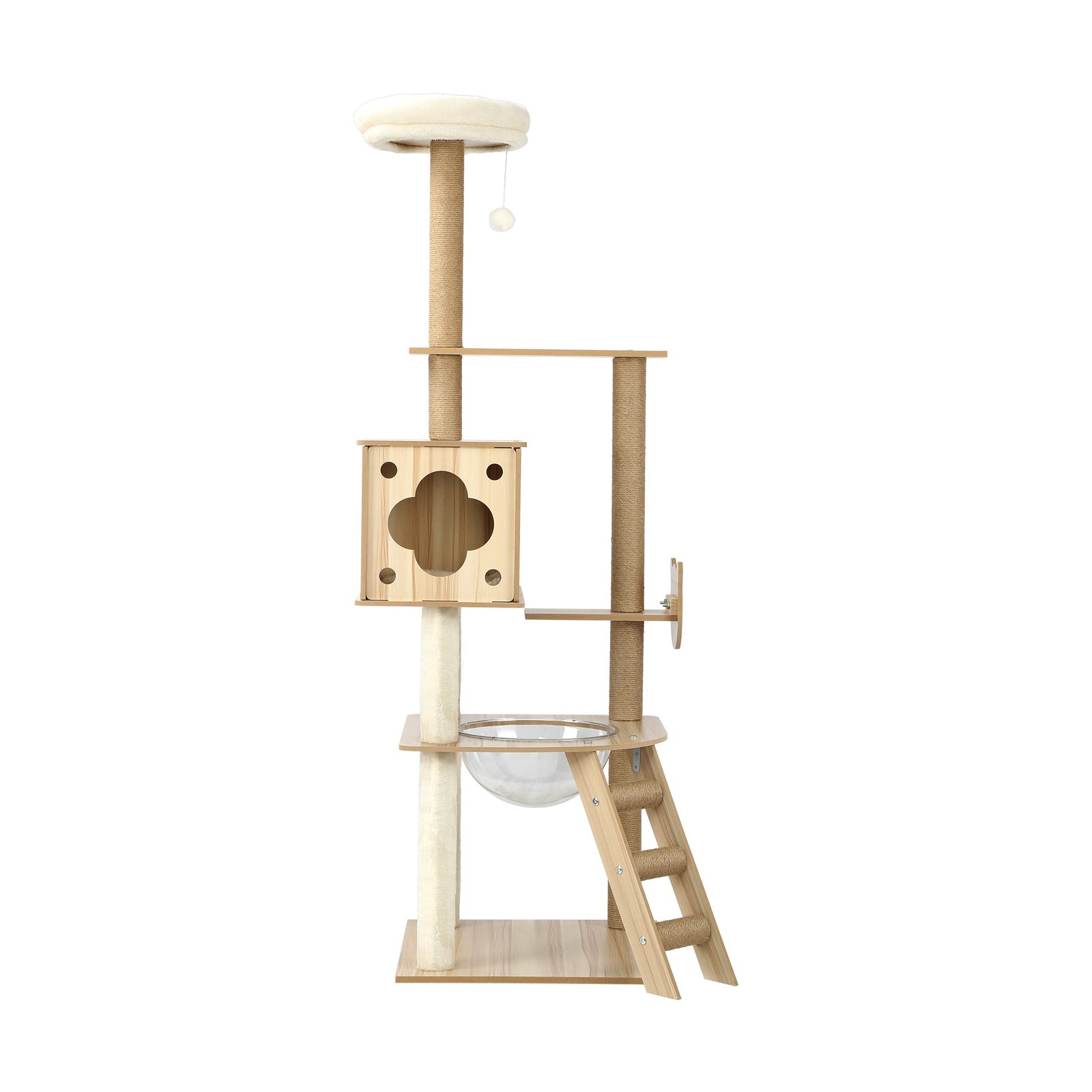 Alopet Cat Tree Scratching Post Scratcher Tower Wood Condo House Beds Furniture - Sunyee