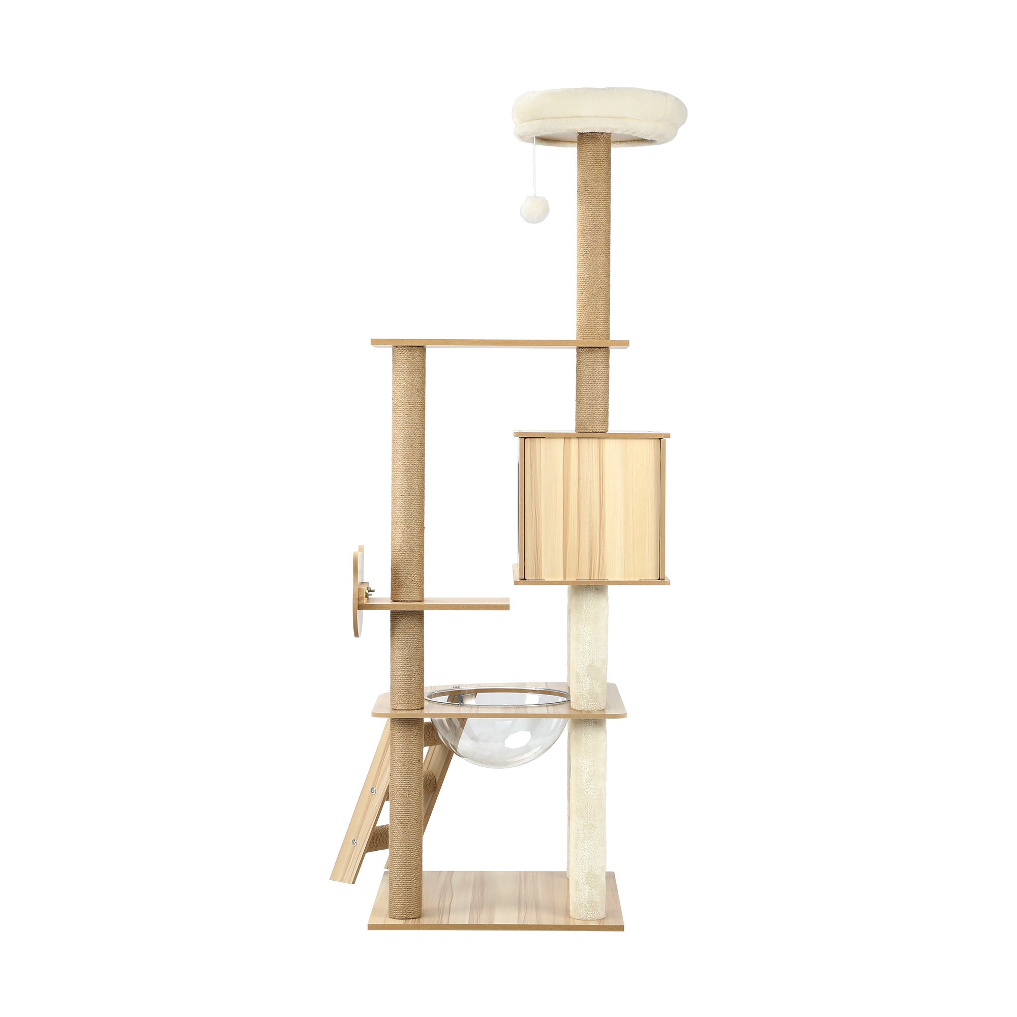 Alopet Cat Tree Scratching Post Scratcher Tower Wood Condo House Beds Furniture - Sunyee