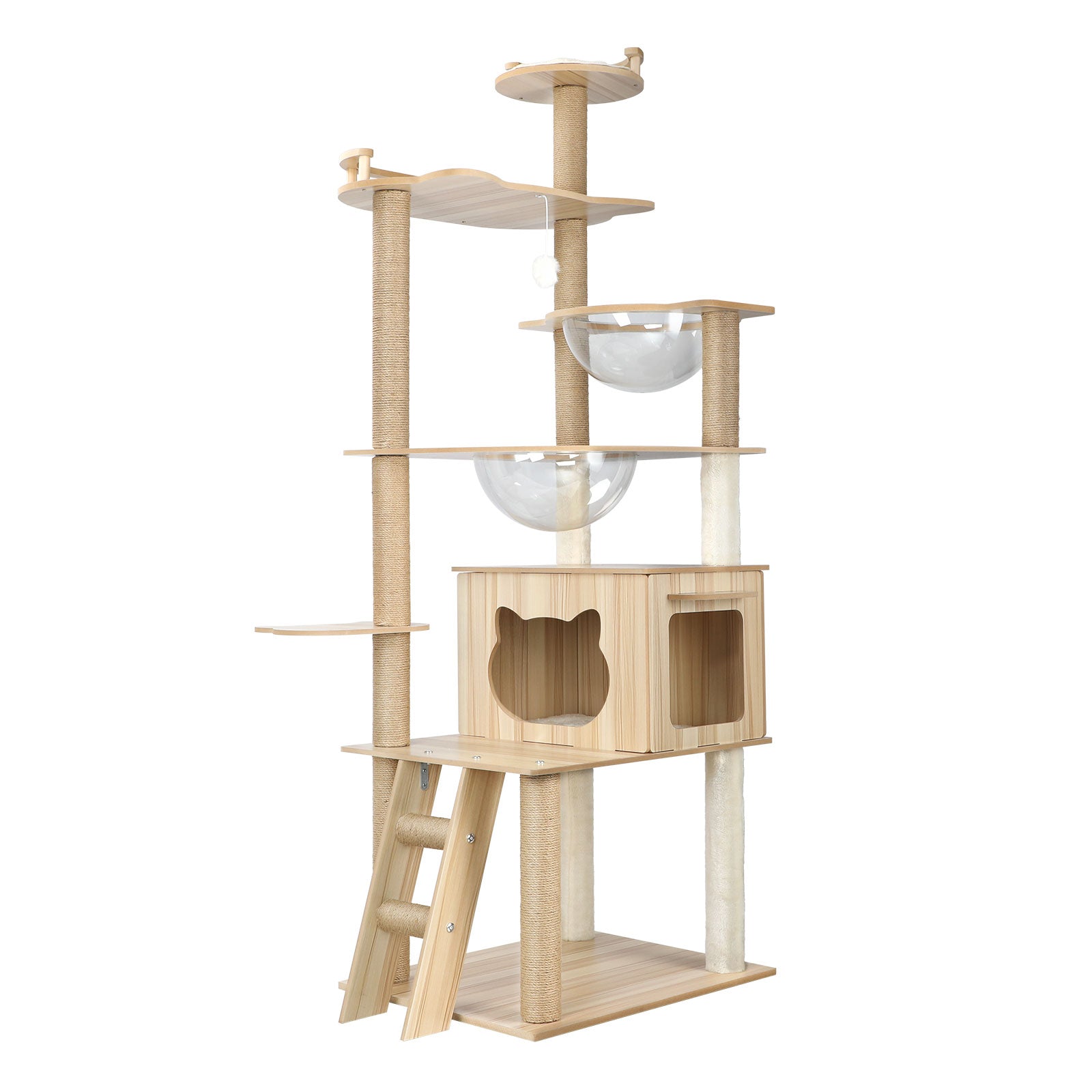 Alopet Cat Tree Scratching Post Scratcher Tower Wood Condo House Bed Large 174CM - Sunyee