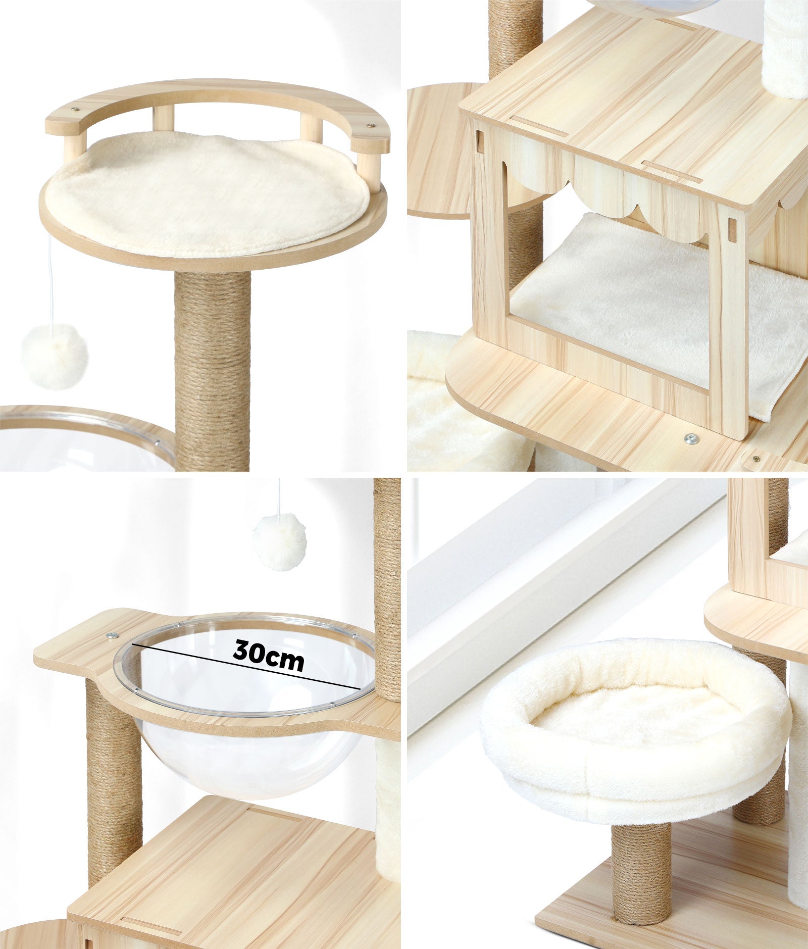 Alopet Cat Tree Scratching Post Tower Condo Scratchers Kitten Furniture 131cm - Sunyee