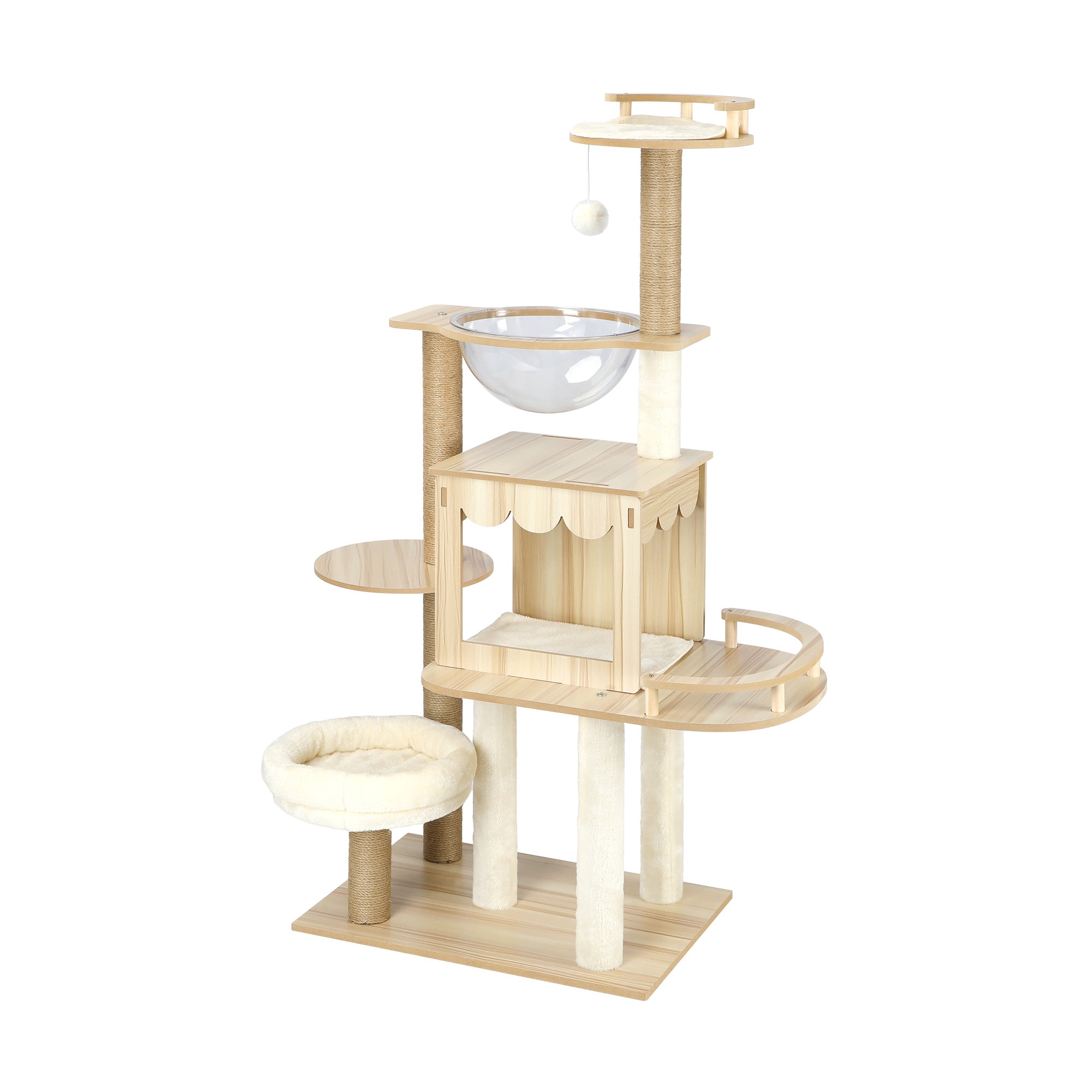 Alopet Cat Tree Scratching Post Tower Condo Scratchers Kitten Furniture 131cm - Sunyee