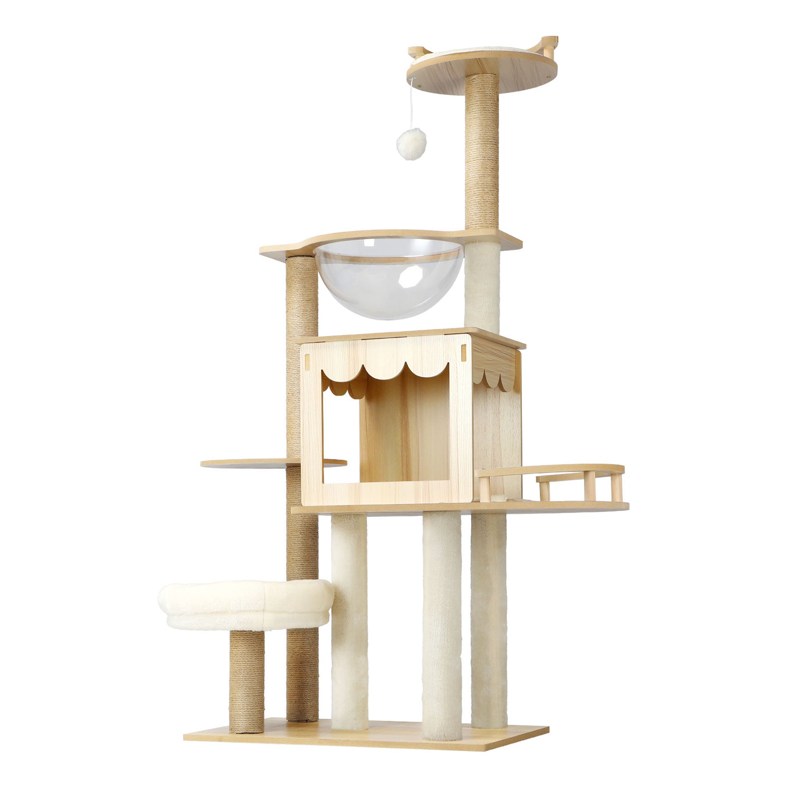 Alopet Cat Tree Scratching Post Tower Condo Scratchers Kitten Furniture 131cm - Sunyee