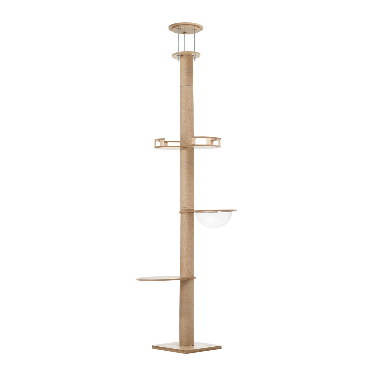 Alopet Cat Tree Wood Tower Scratching 270cm Post Scratcher Floor to Ceiling - Sunyee