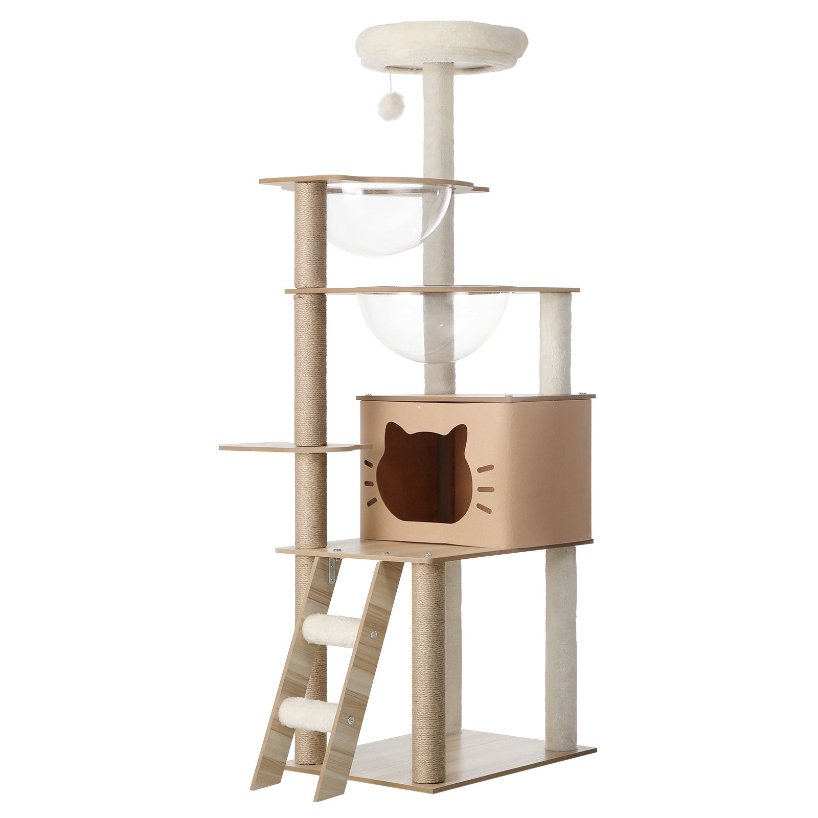 Alopet Cat Tree Tower Scratching Post Wood Scratcher Condo Detachable House - Sunyee