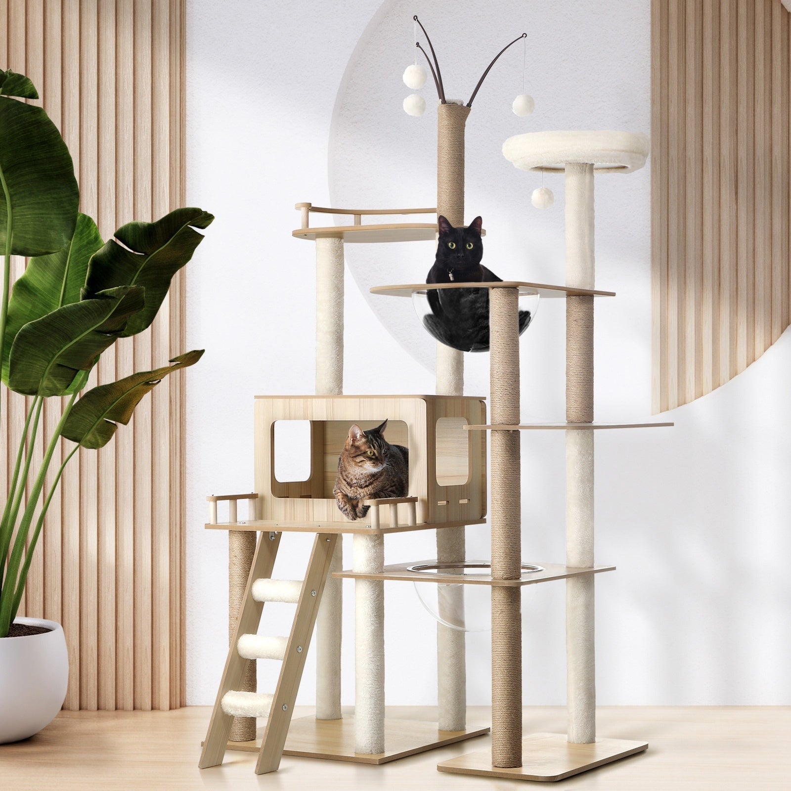 Alopet Cat Tree Tower Scratching Post Scratcher Cats Condo House Bed Furniture - Sunyee